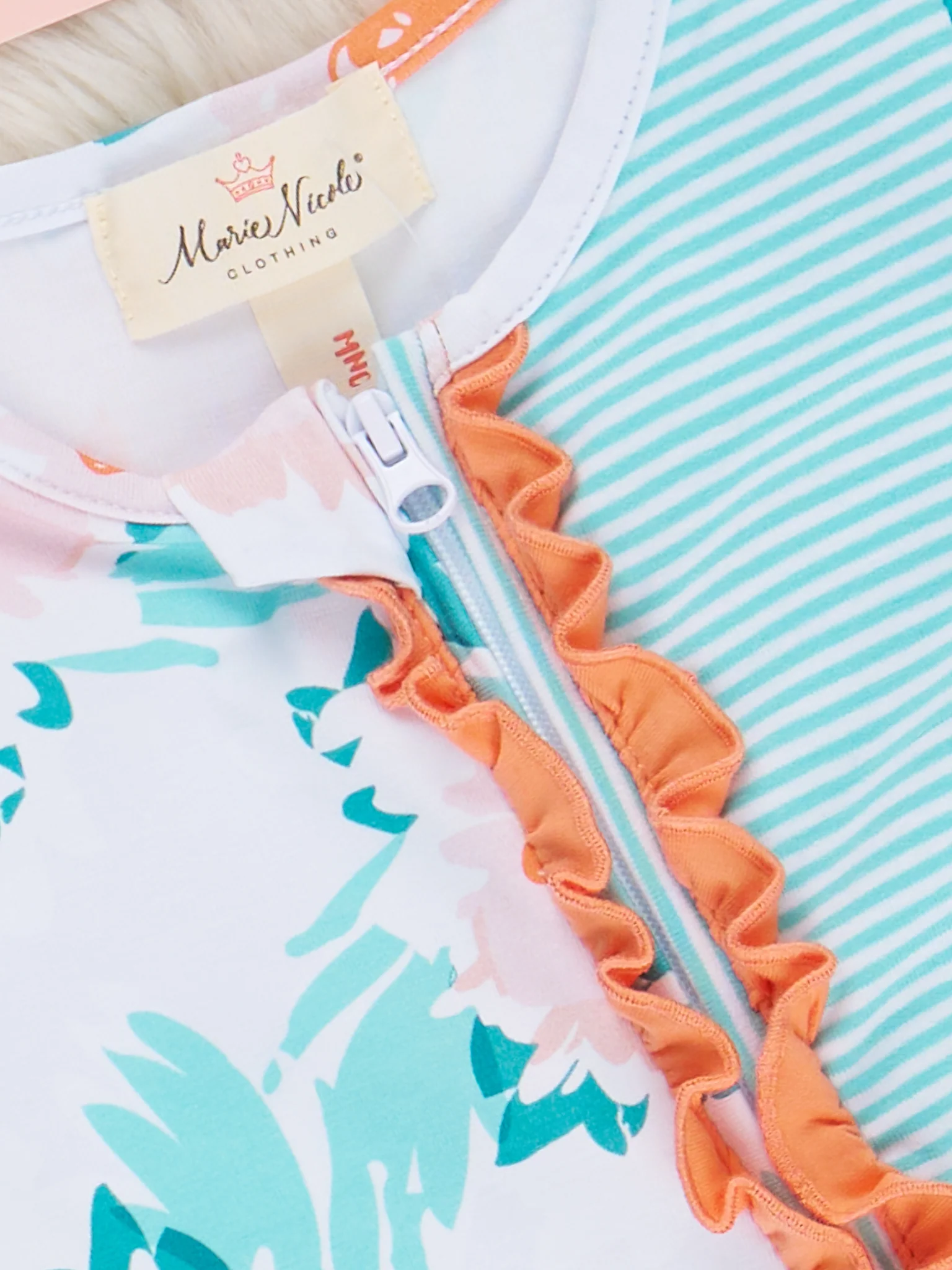 Pretty Petals Ruffle Footed Sleeper Pajamas - Image 3