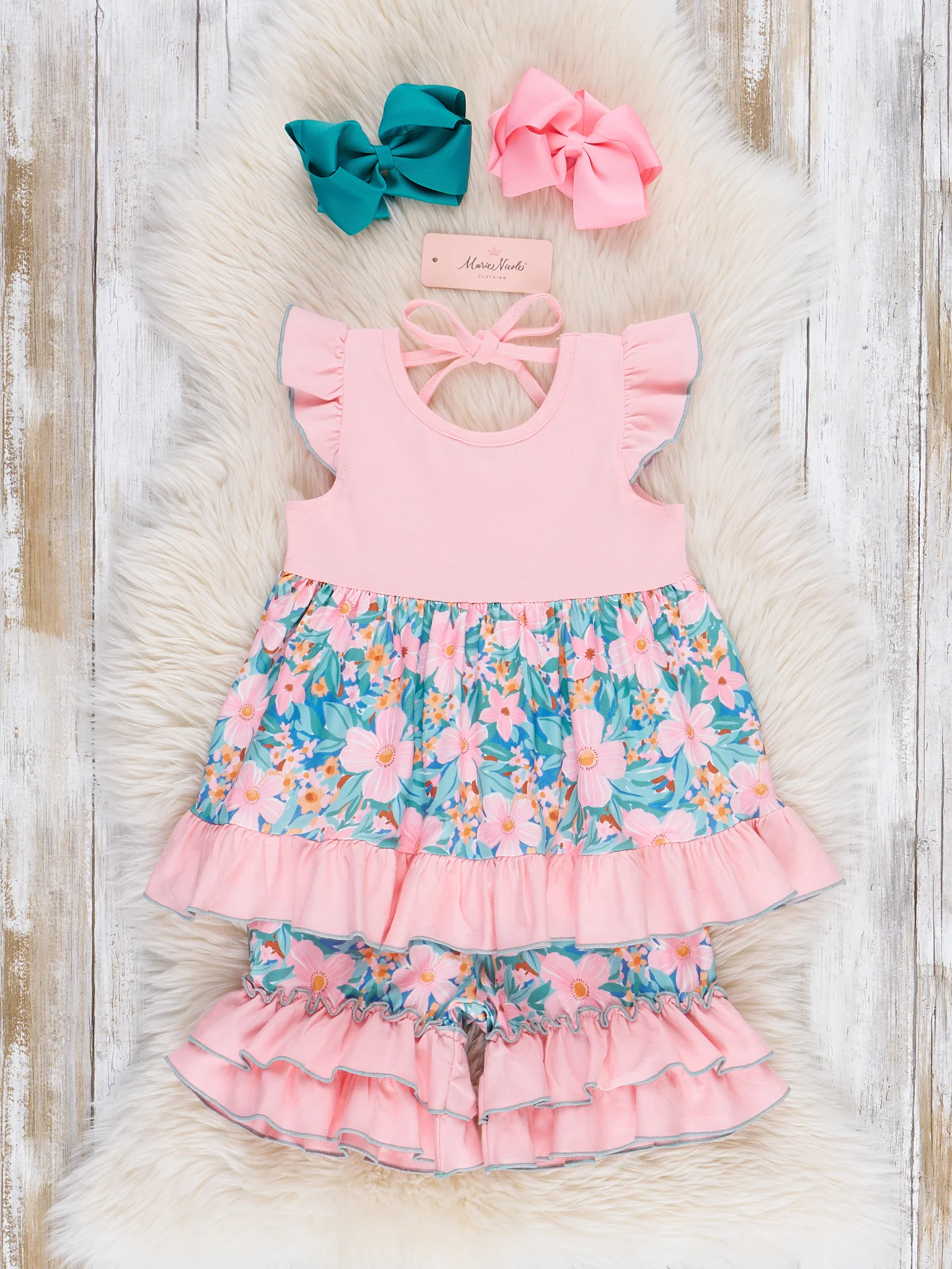 Pretty Petals Tiered Ruffle Outfit - Image 2