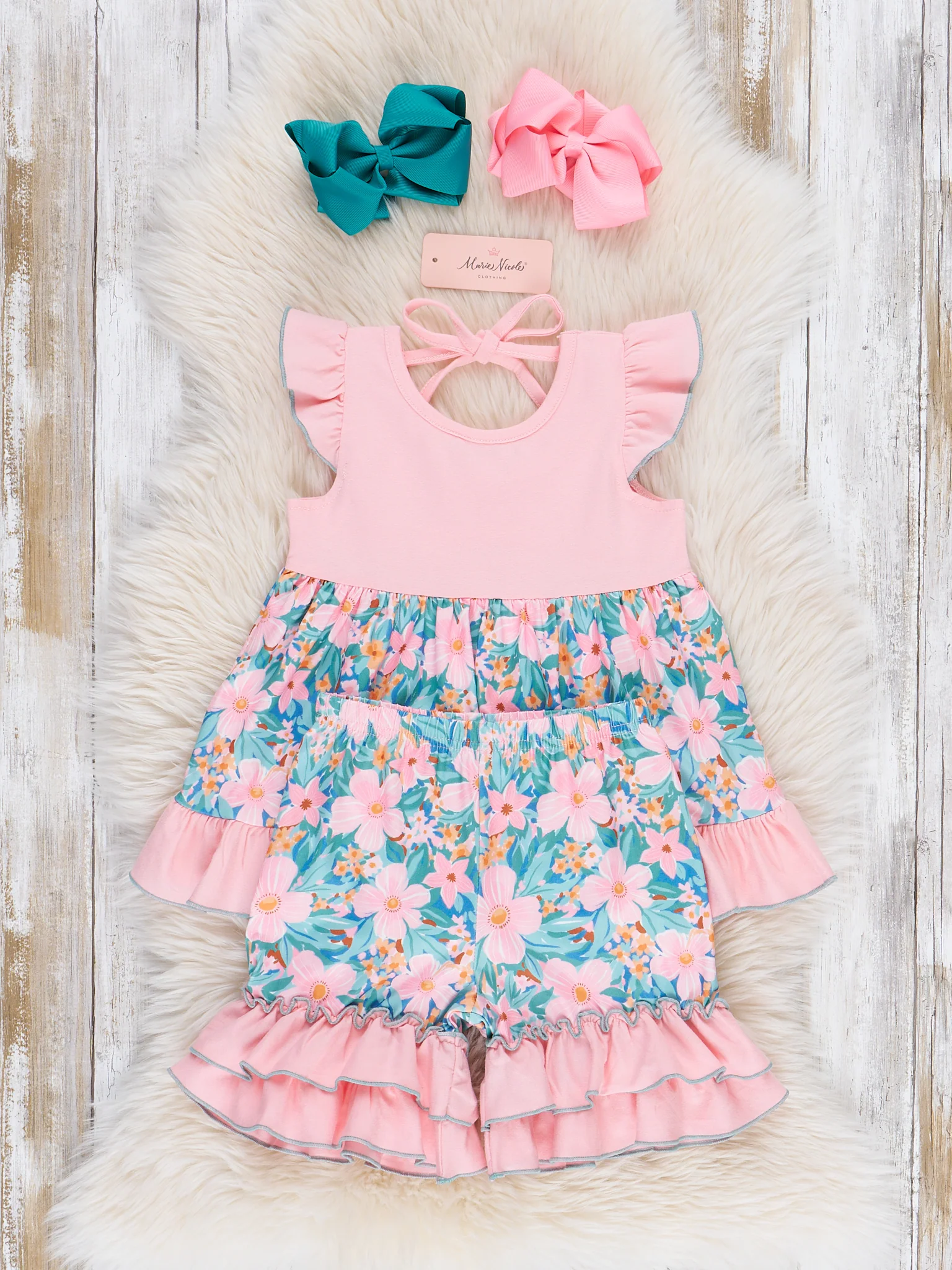 Pretty Petals Tiered Ruffle Outfit - Image 3