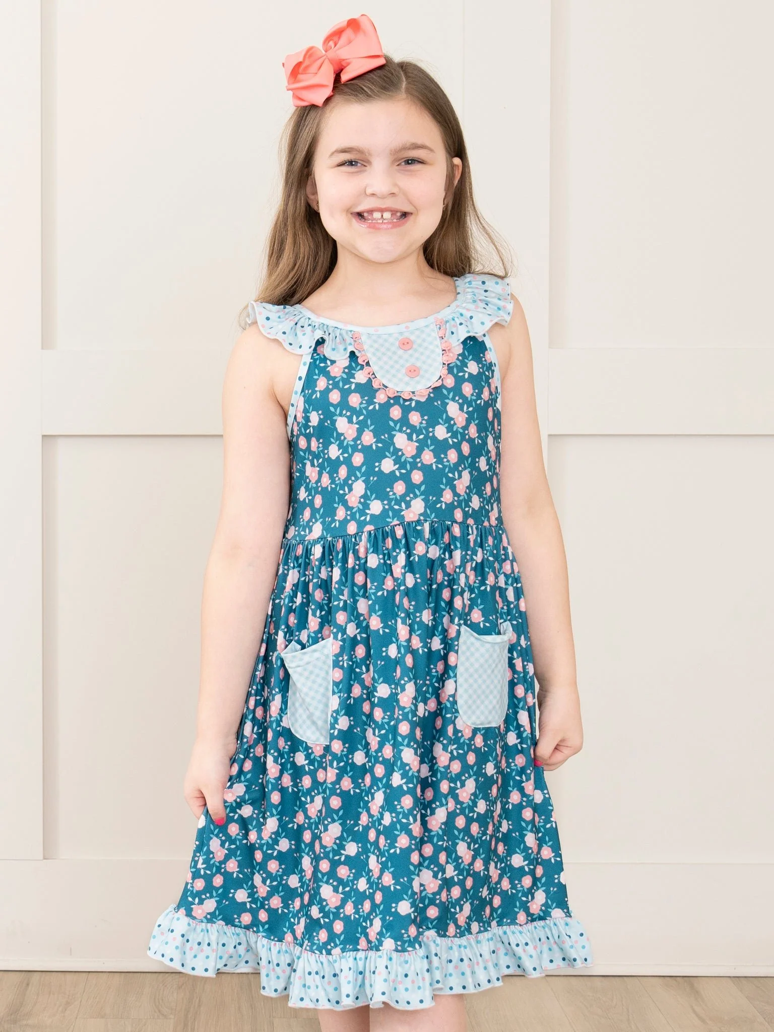 Primrose Floral Ruffle Pocket Tank Dress