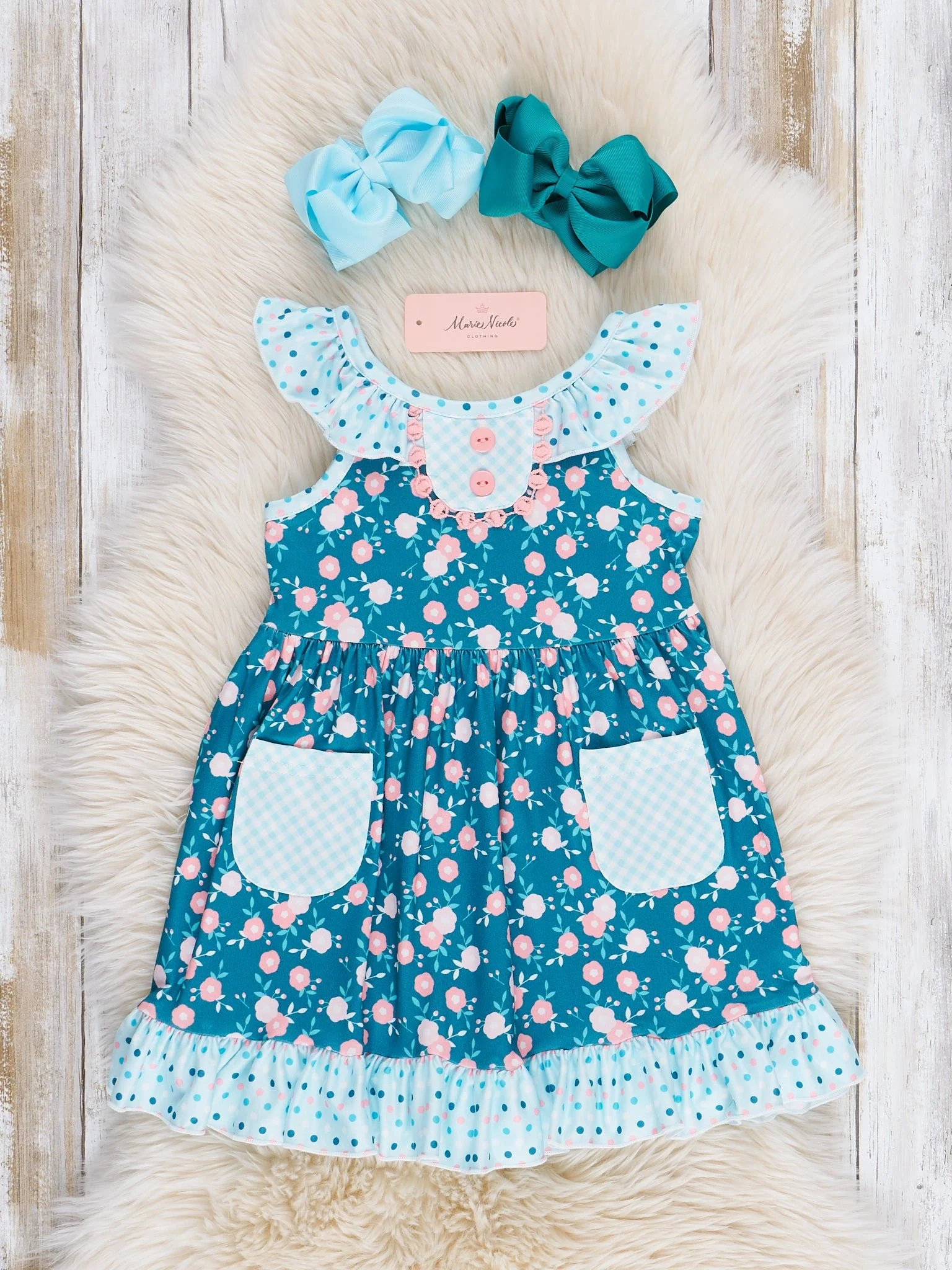 Primrose Floral Ruffle Pocket Tank Dress - Image 2