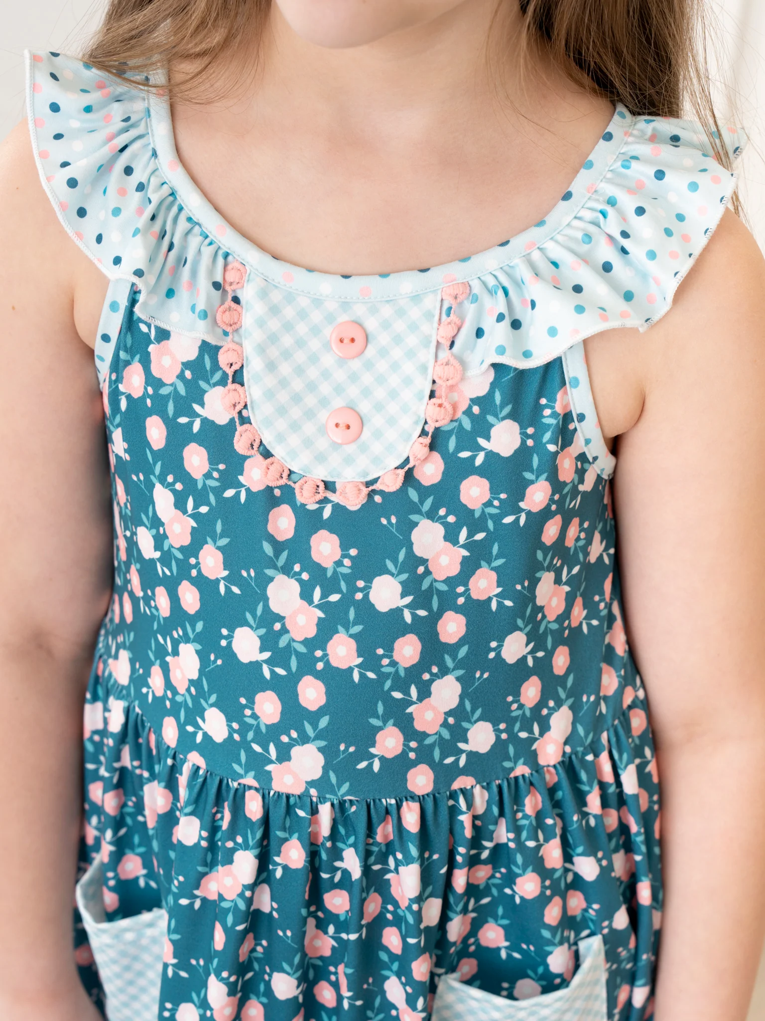 Primrose Floral Ruffle Pocket Tank Dress - Image 3