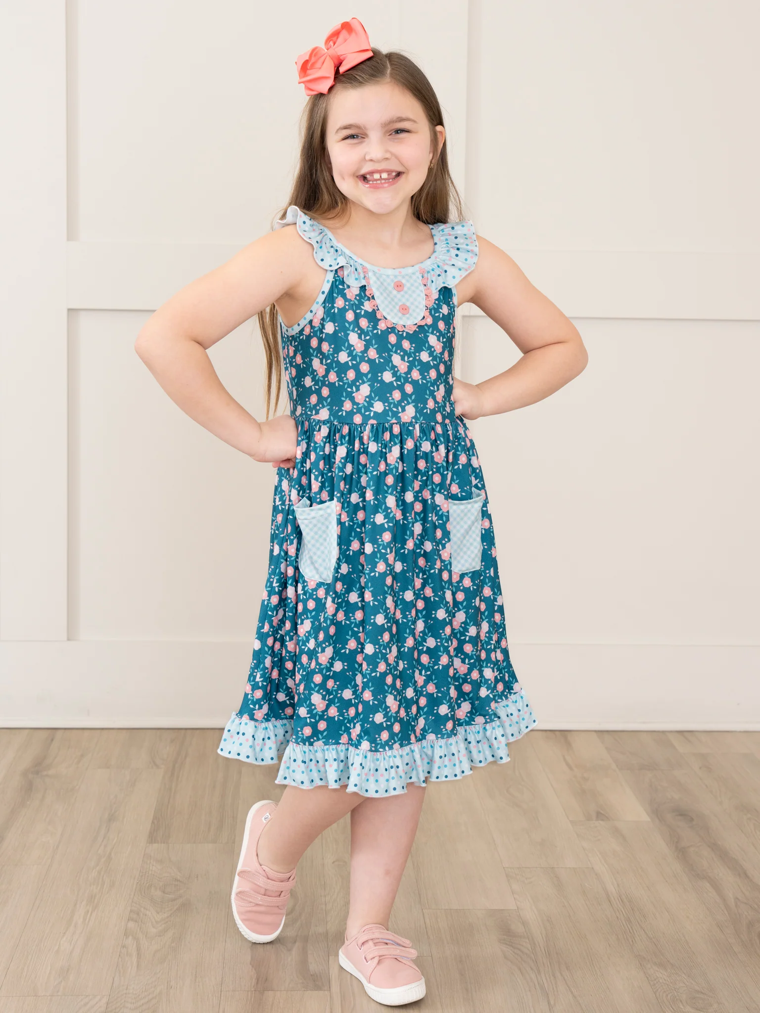 Primrose Floral Ruffle Pocket Tank Dress - Image 5