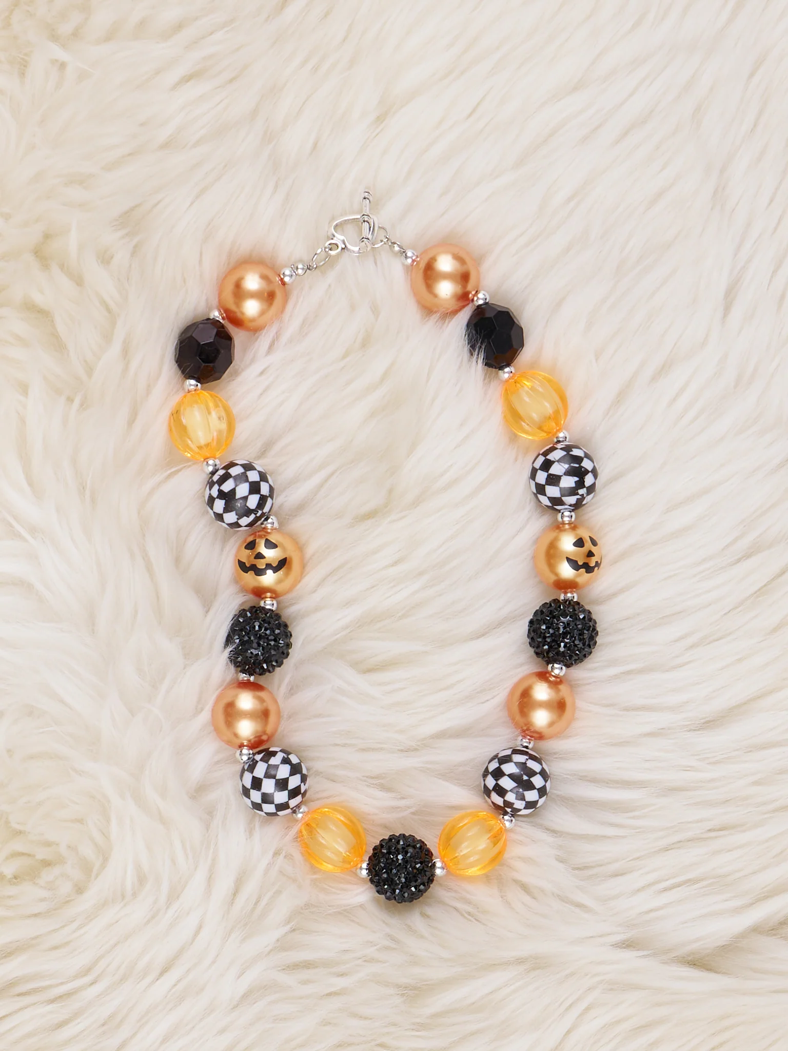 Printed Pumpkins Bubblegum Necklace - Image 5