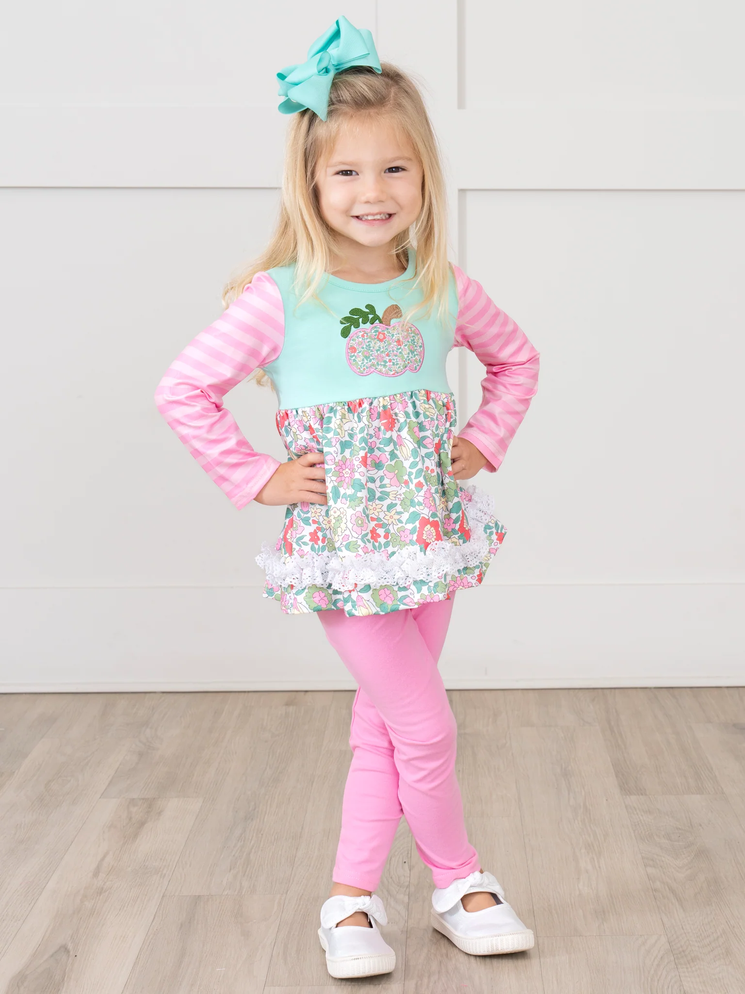 Pumpkin Petal Ruffles Embroidered Outfit - Image 6