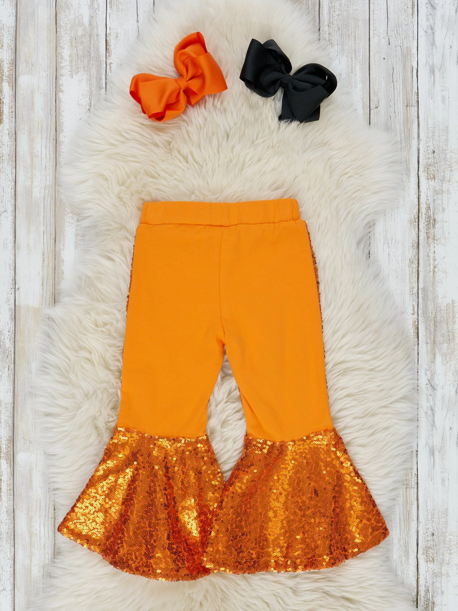 Pumpkin Sparkle Bell Bottom Outfit - Image 4