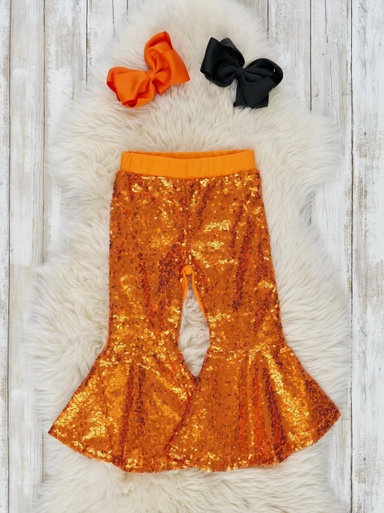 Pumpkin Sparkle Bell Bottom Outfit - Image 5