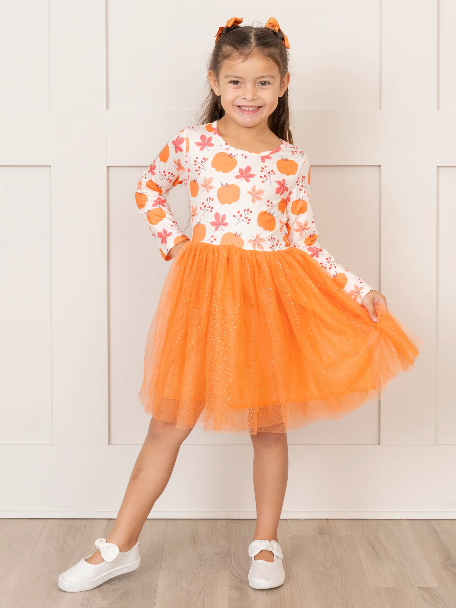 Pumpkin Sparkle Tulle Dress - Image 3