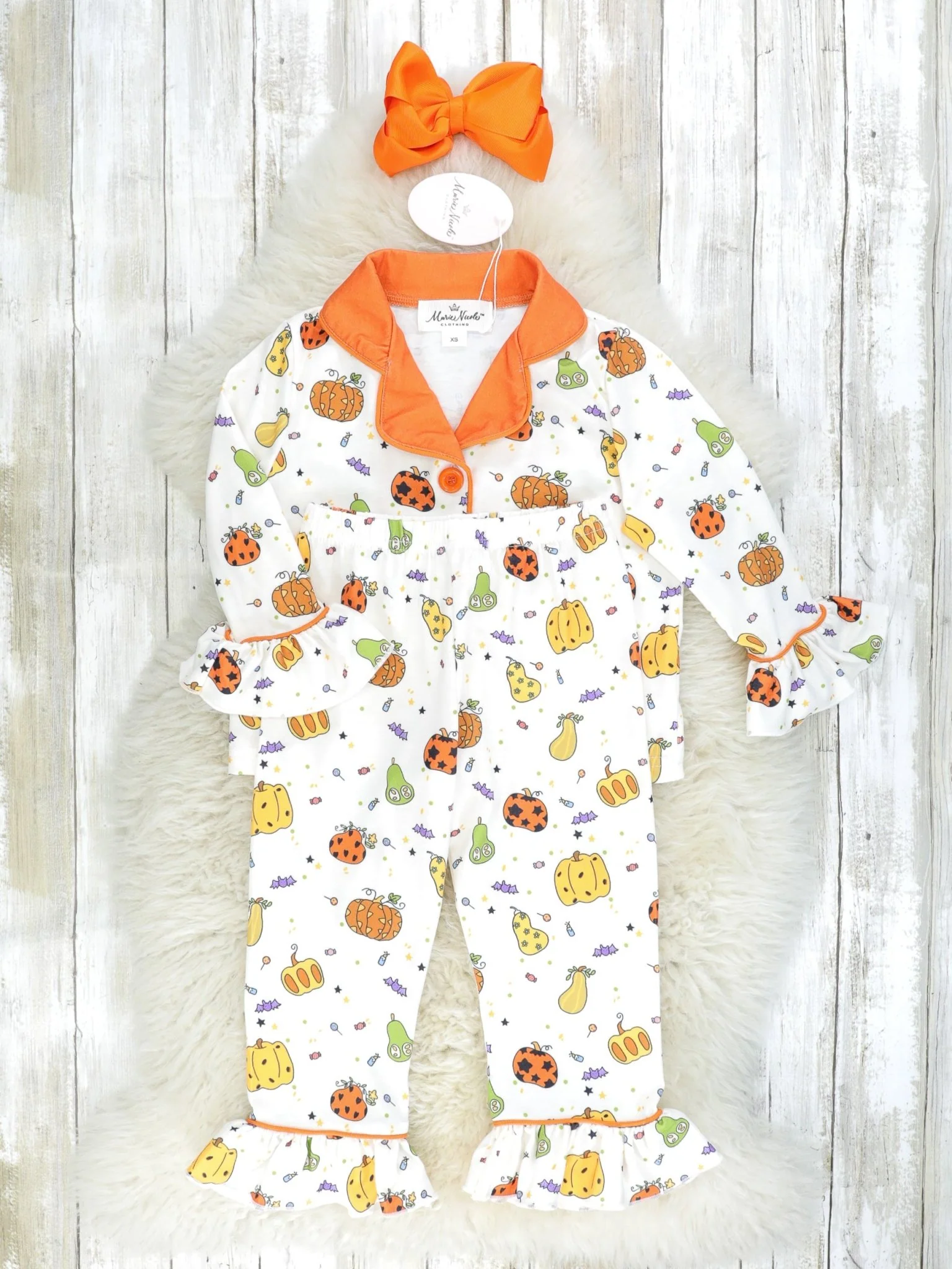 Pumpkin Spice & Spooky Nights Ruffle Pajamas - Image 2