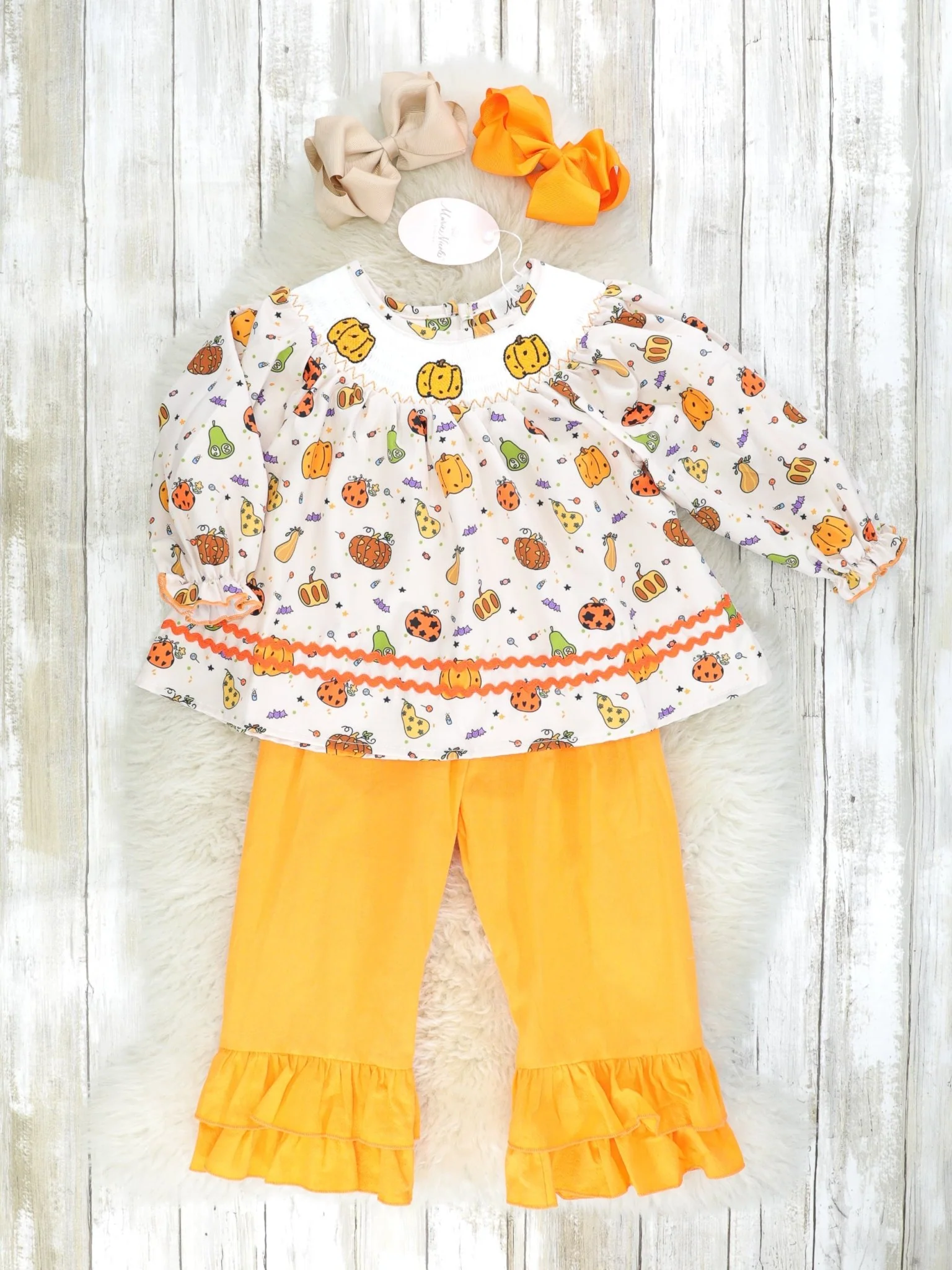 Pumpkin Spice & Spooky Nights Smocked Outfit