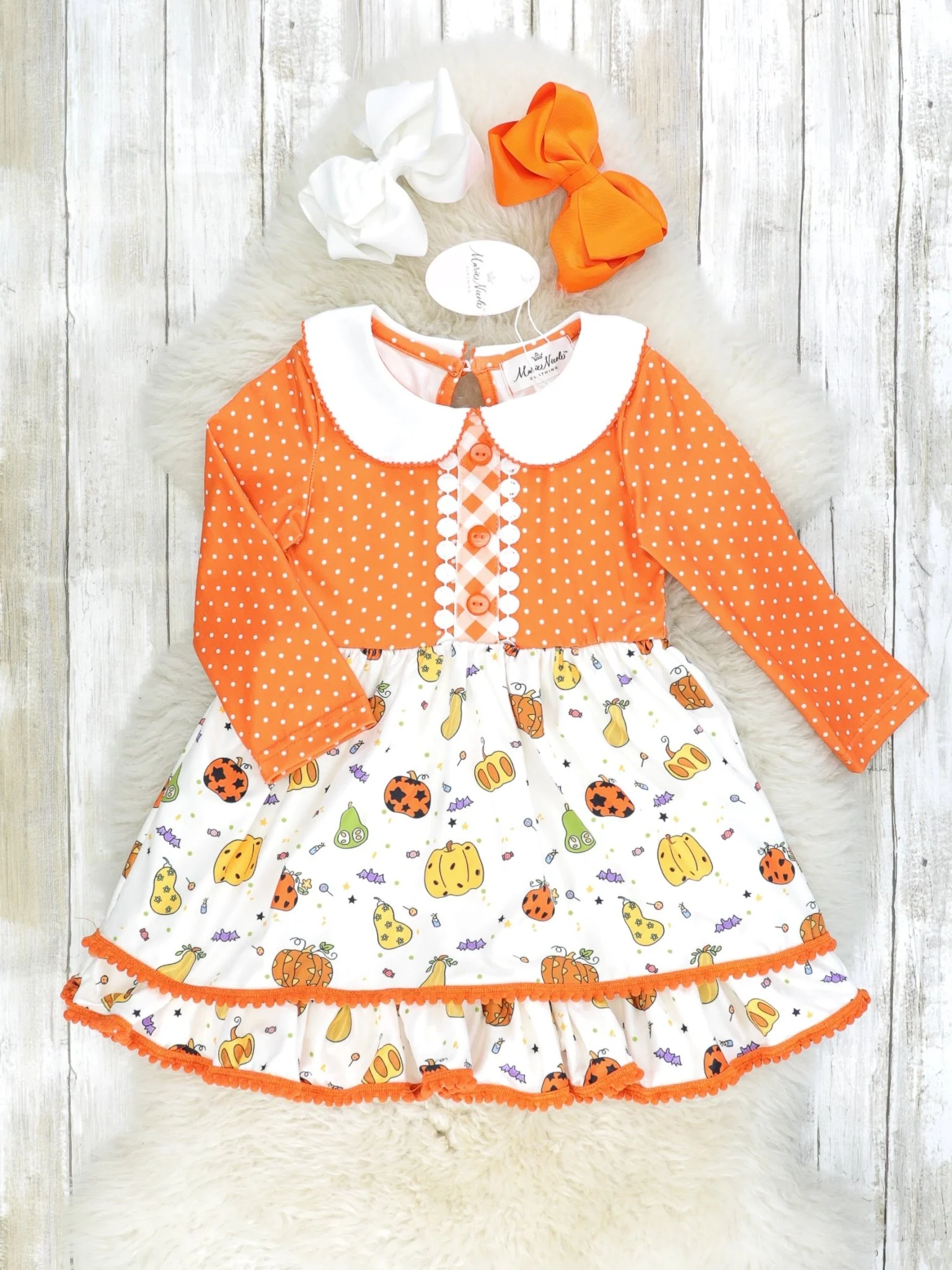 Pumpkin Spice & Spooky Nights Vintage Dress