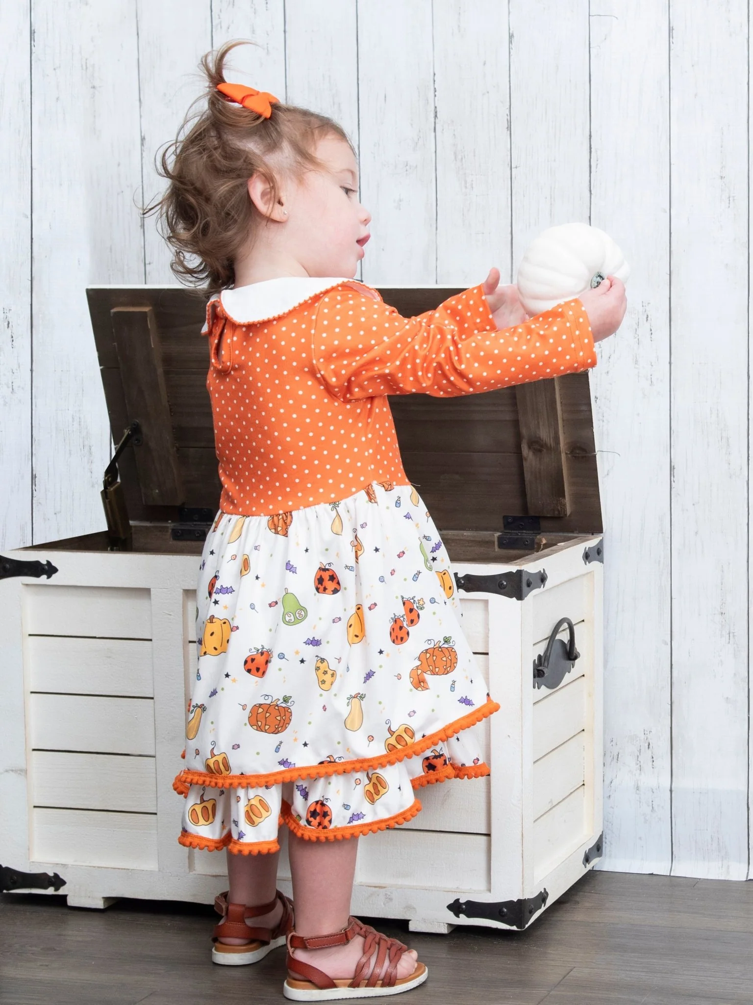 Pumpkin Spice & Spooky Nights Vintage Dress - Image 3