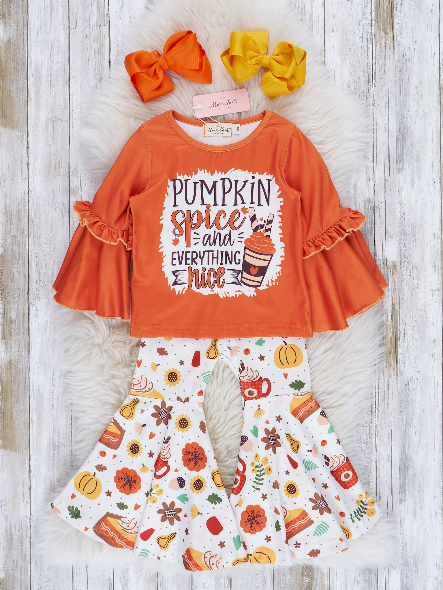 Pumpkin Spice Bell Sleeve Outfit