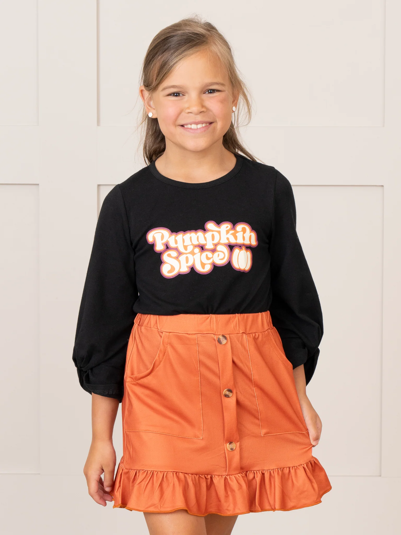 Pumpkin Spice Outfit w/ Skirt