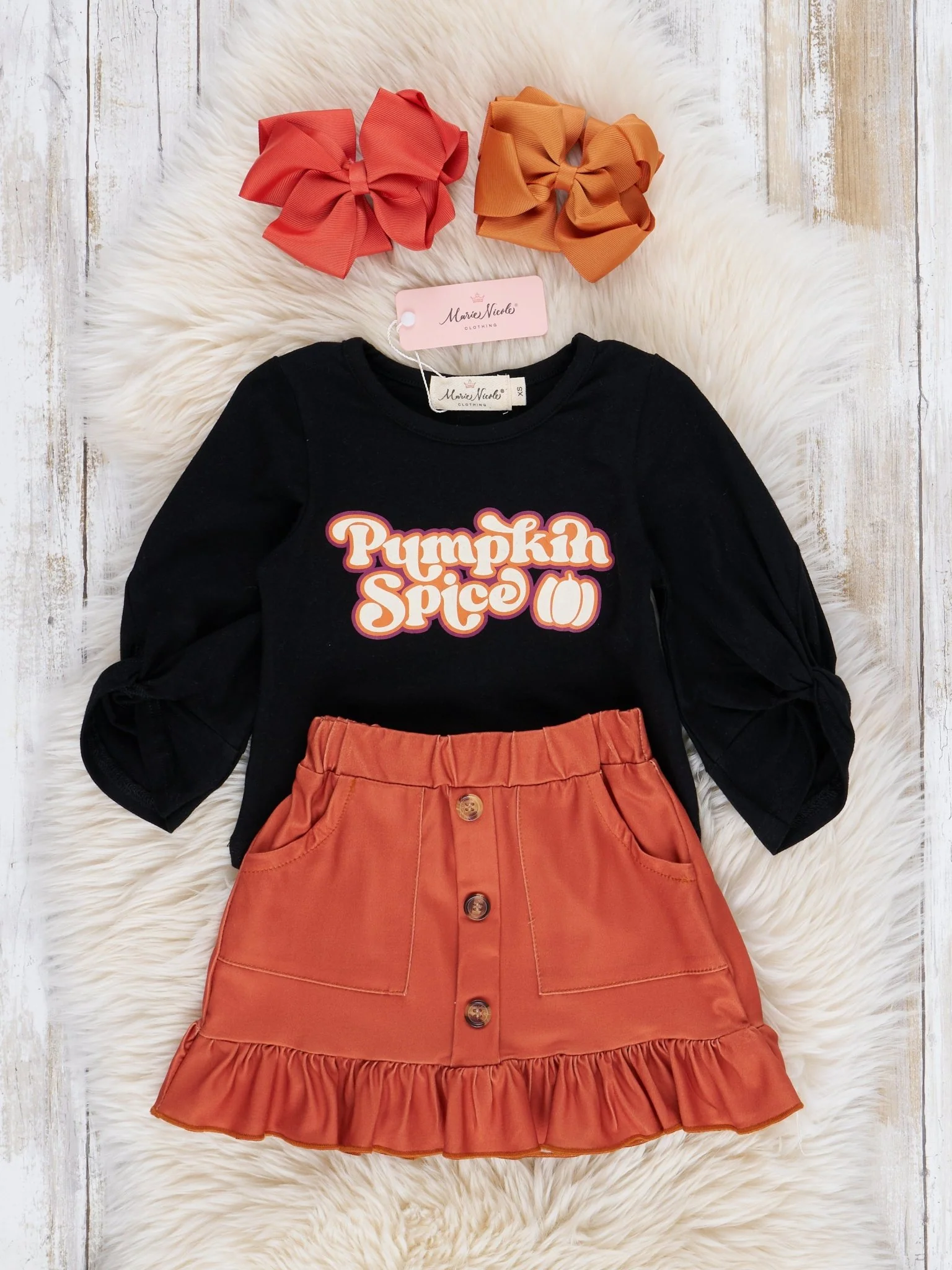 Pumpkin Spice Outfit w/ Skirt - Image 3