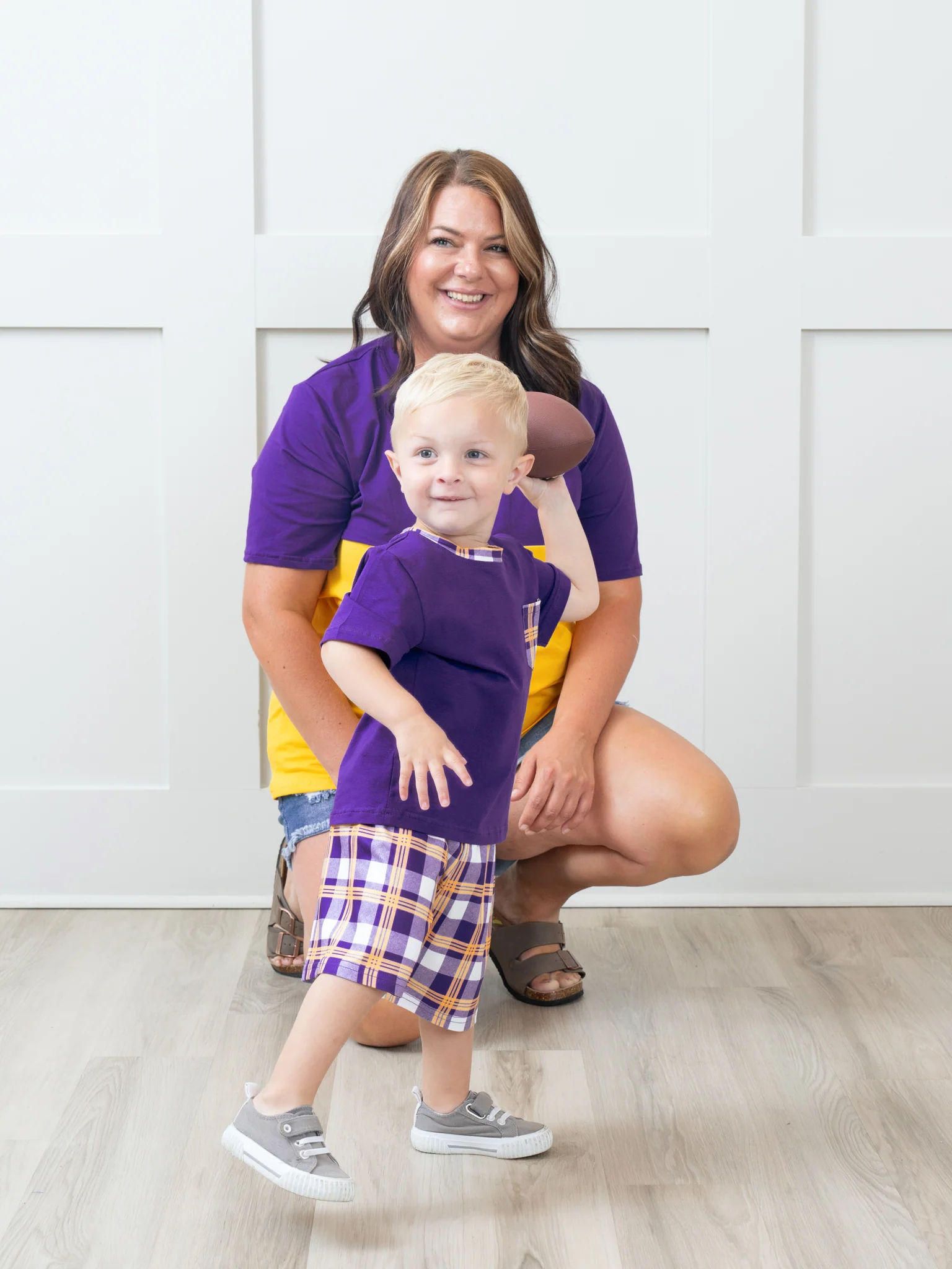 Purple & Gold Plaid Outfit - Image 4