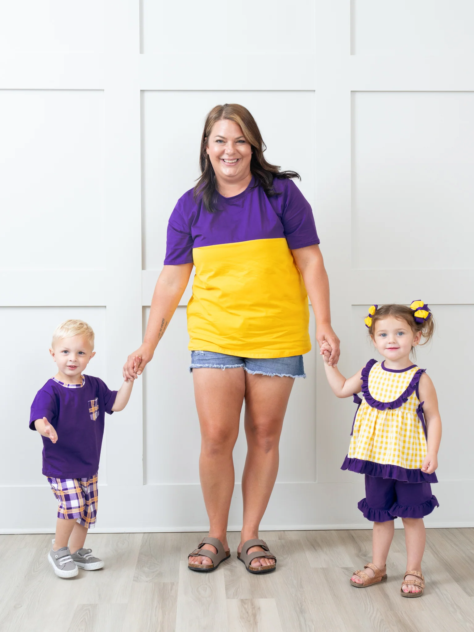 Purple & Gold Plaid Outfit - Image 5