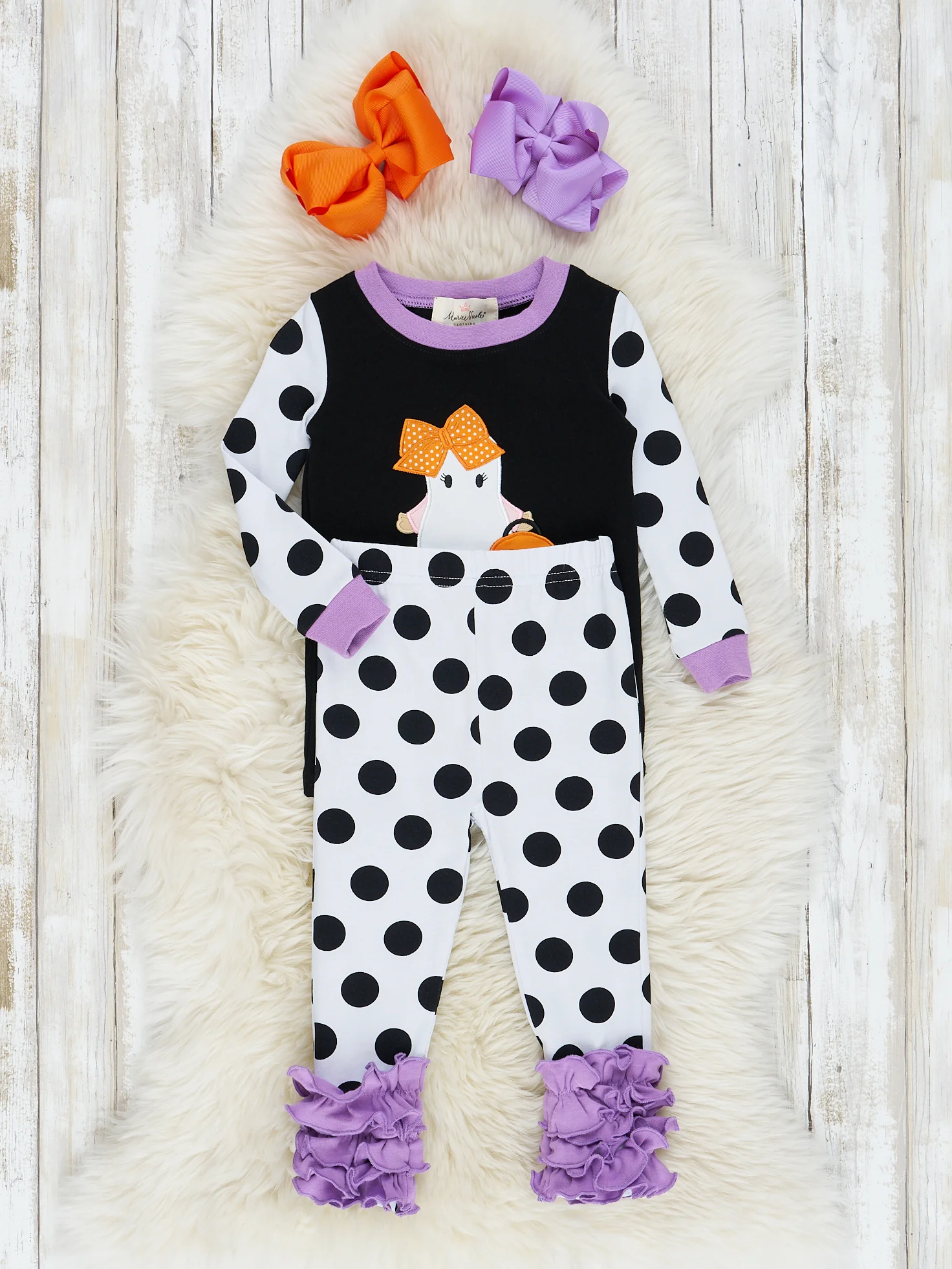 Purple Boo Friends Pajamas - Girls & Boys - Image 4