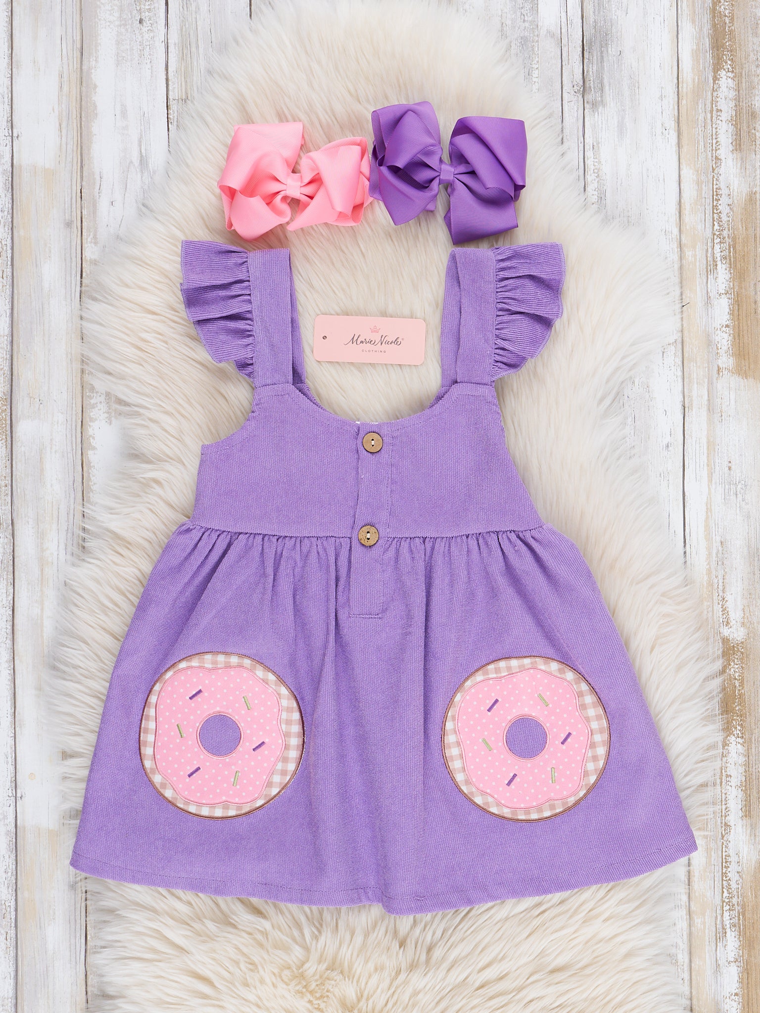 Purple Donuts Ruffle Skirtall Set - Image 2