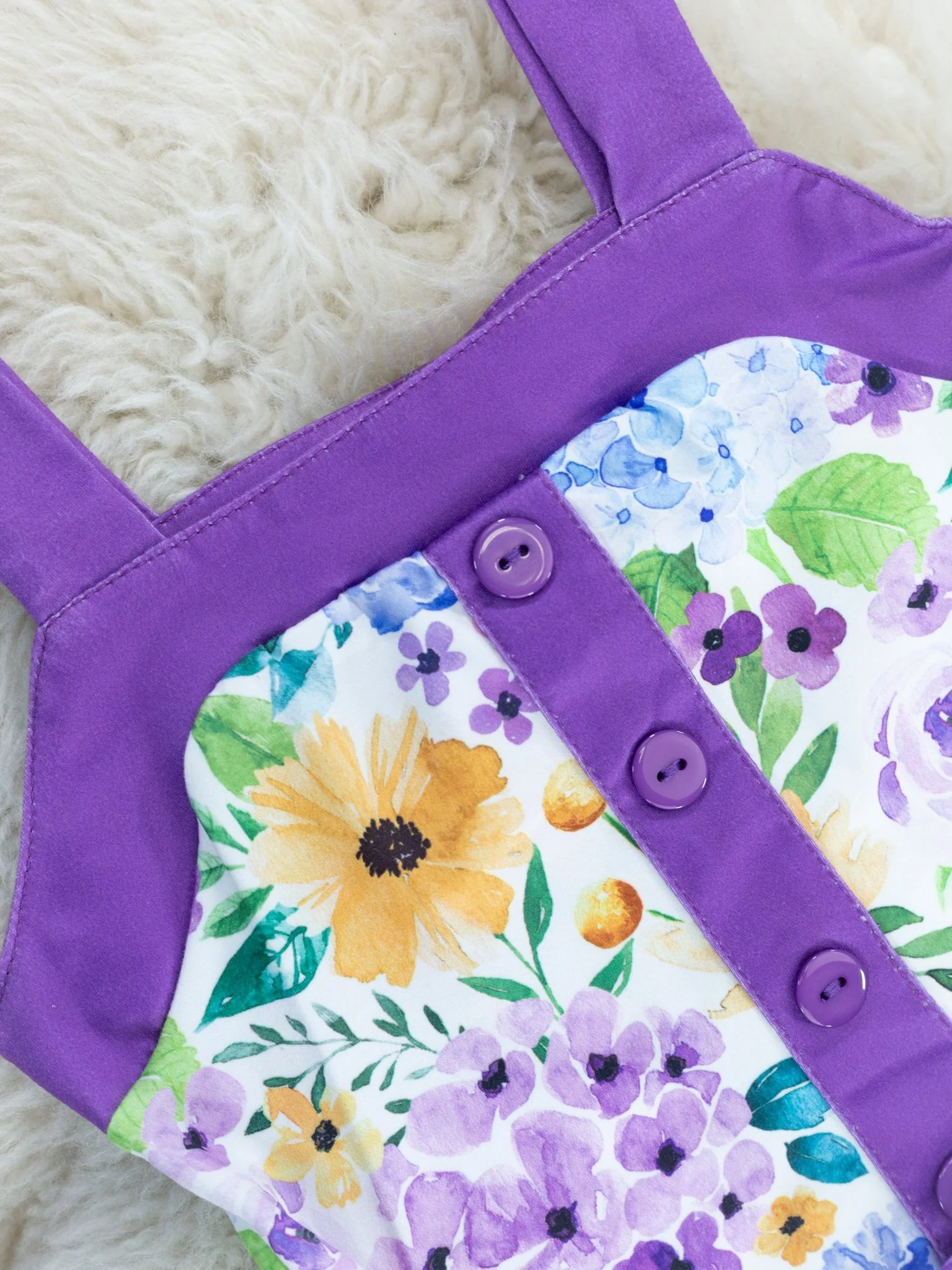 Purple Floral Tank & Bell Bottoms Outfit - Image 4
