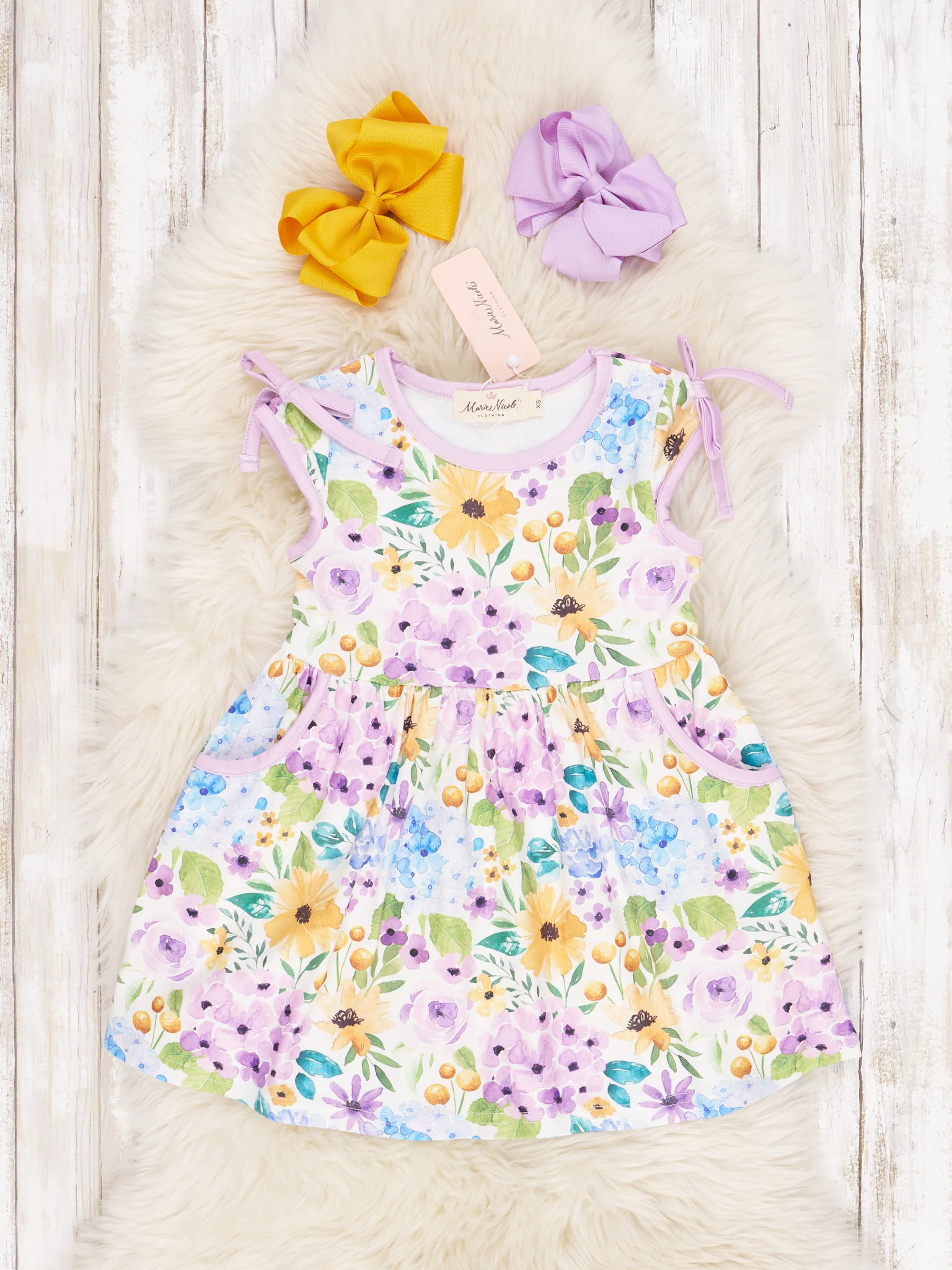 Purple Floral Tank Dress