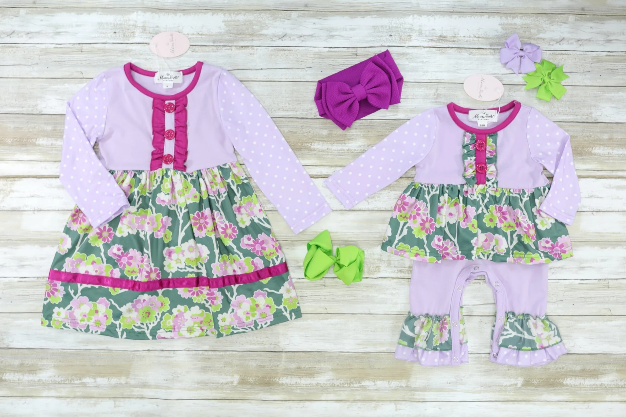 Purple & Green Floral Dress - Image 2