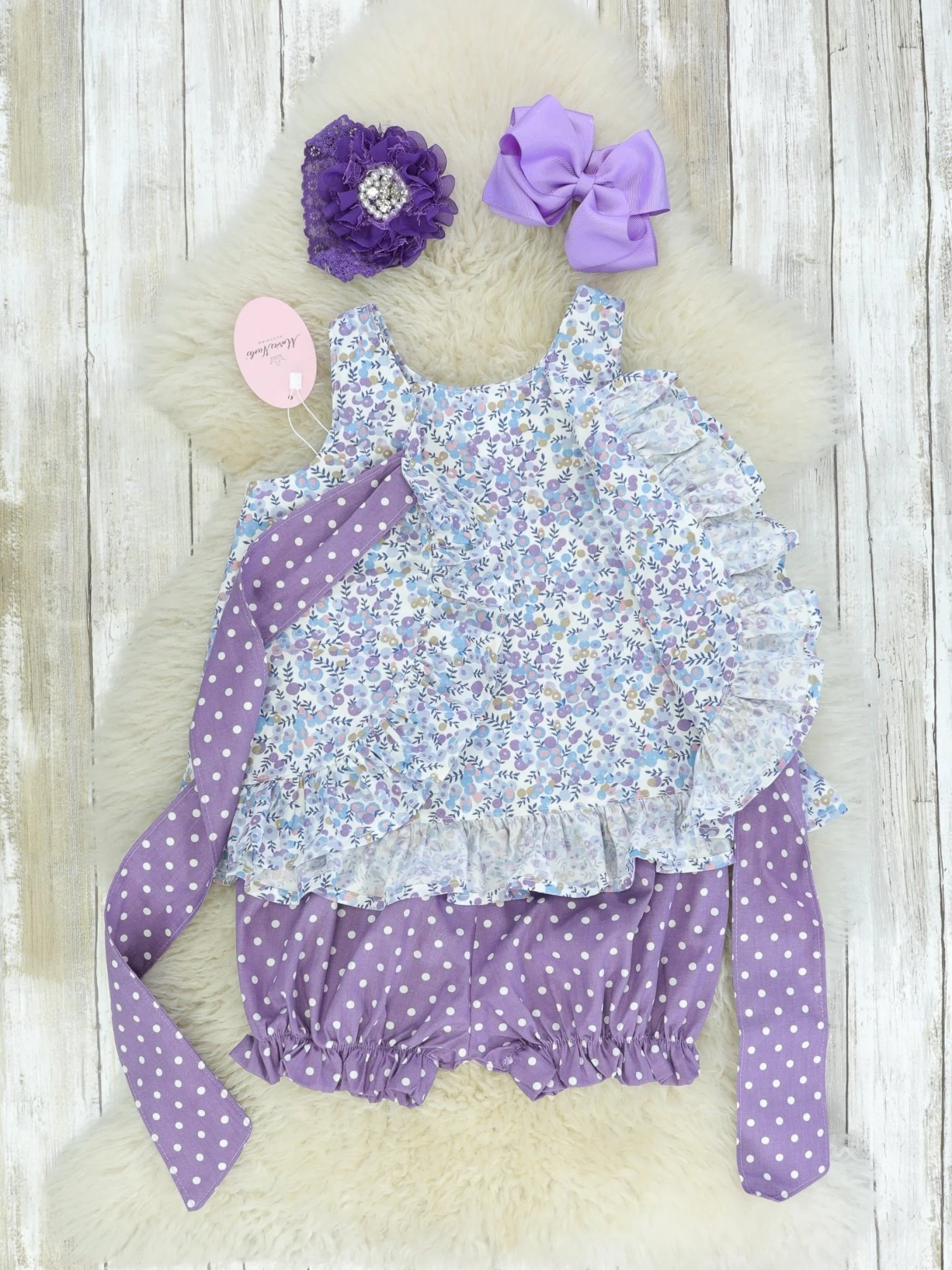 Magical Berry Ruffle Open-Back Bow Outfit - Image 3