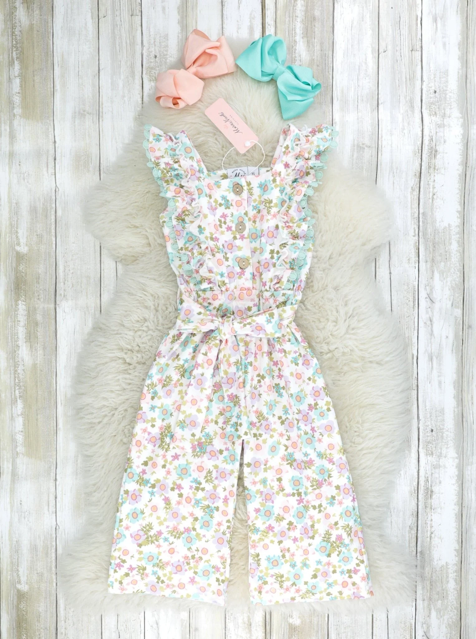 Purple Poppy Flutter Sleeve Jumpsuit