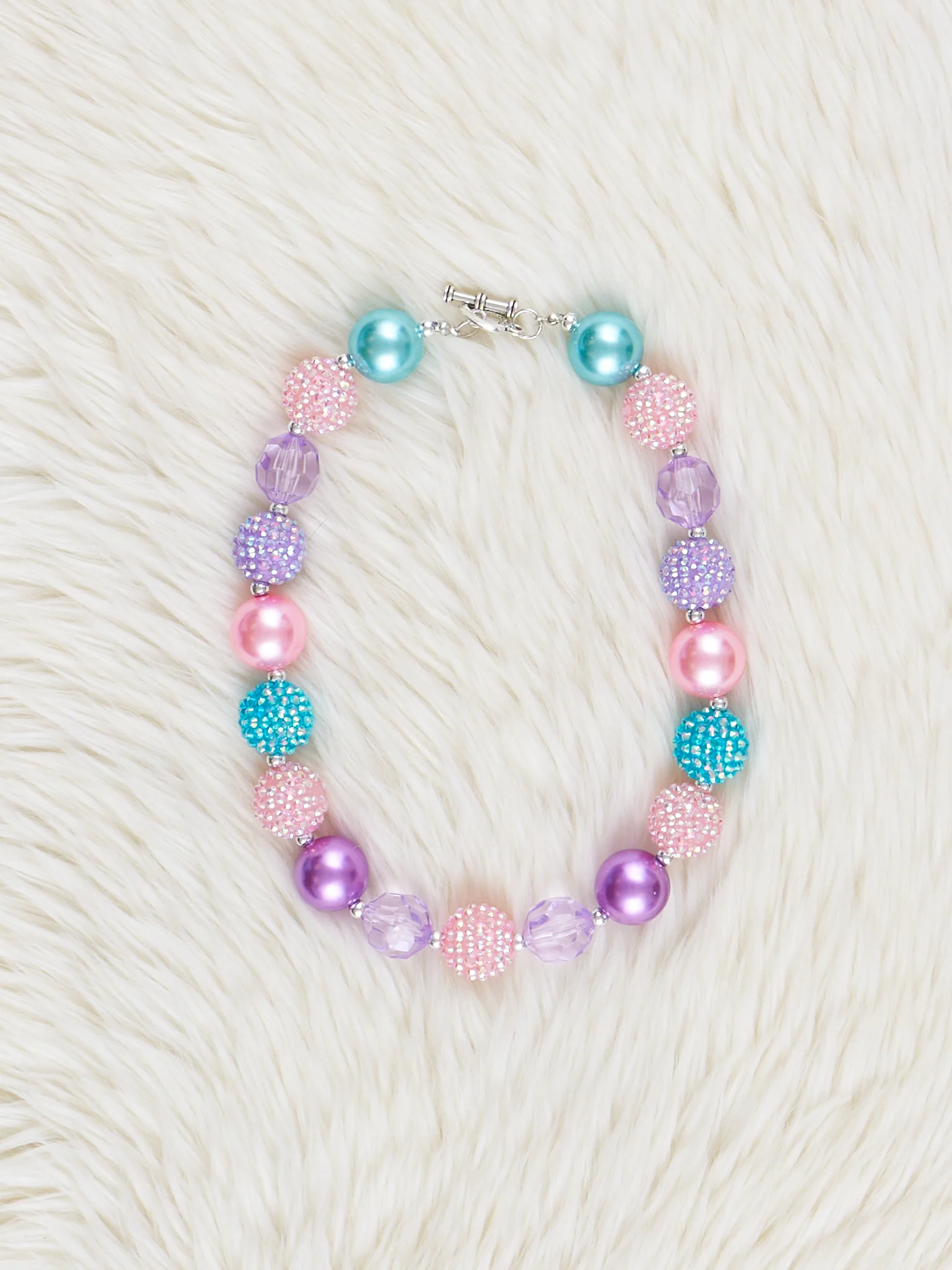 Purple Sparkle Bubblegum Necklace