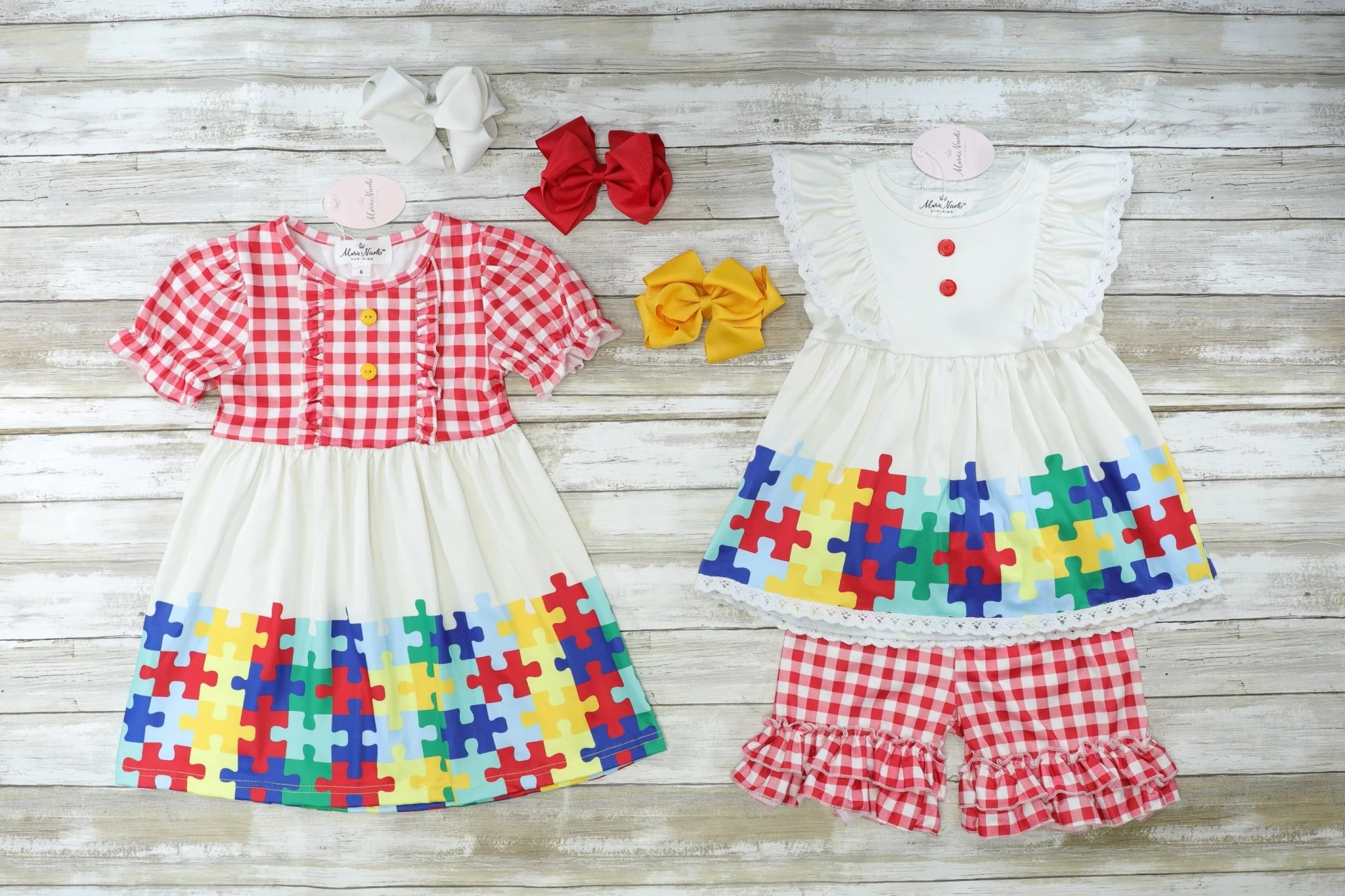 Puzzle Pieces Ruffle Outfit - Image 3
