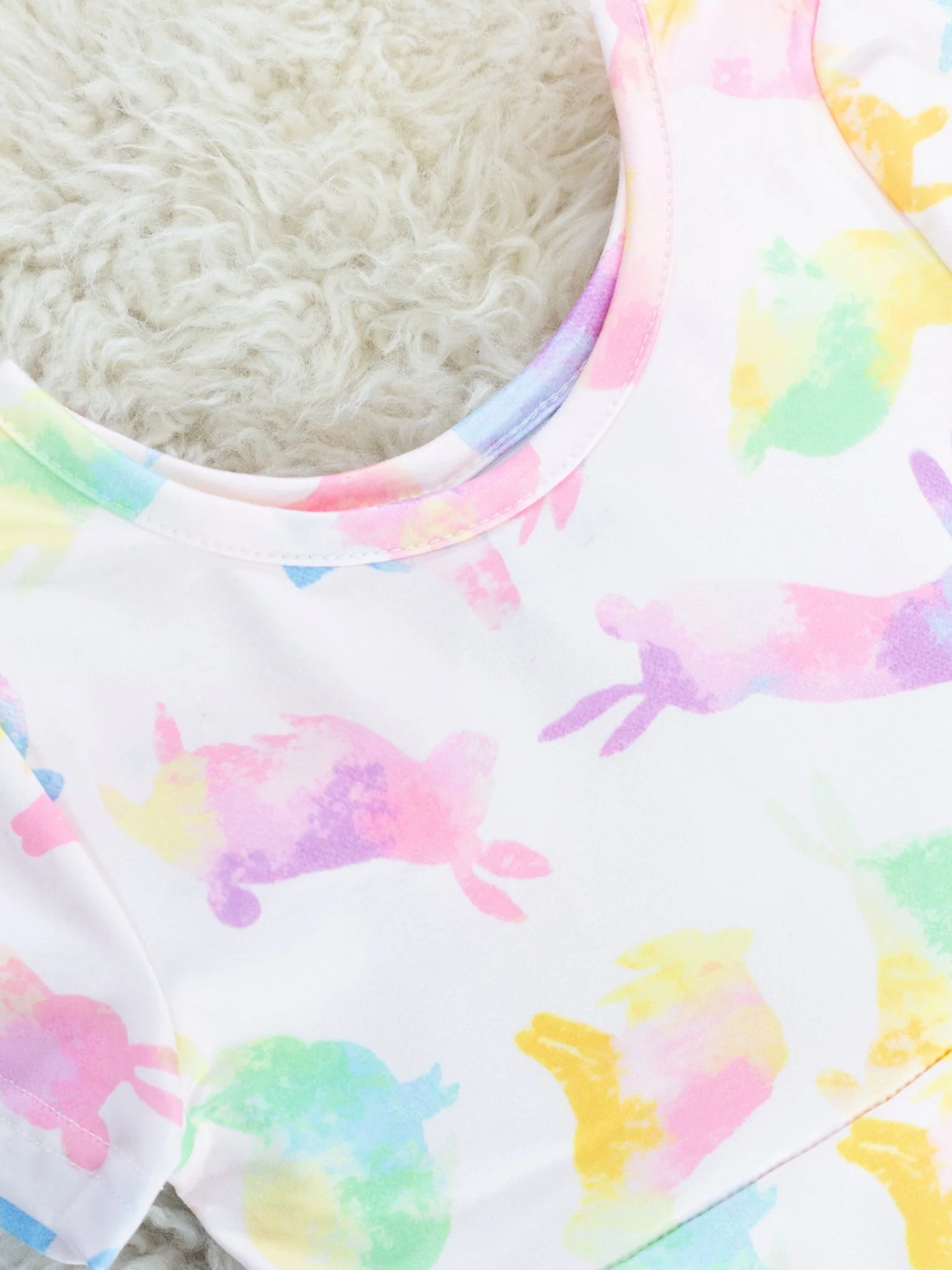 Watercolor Bunny Swing Dress - Image 3
