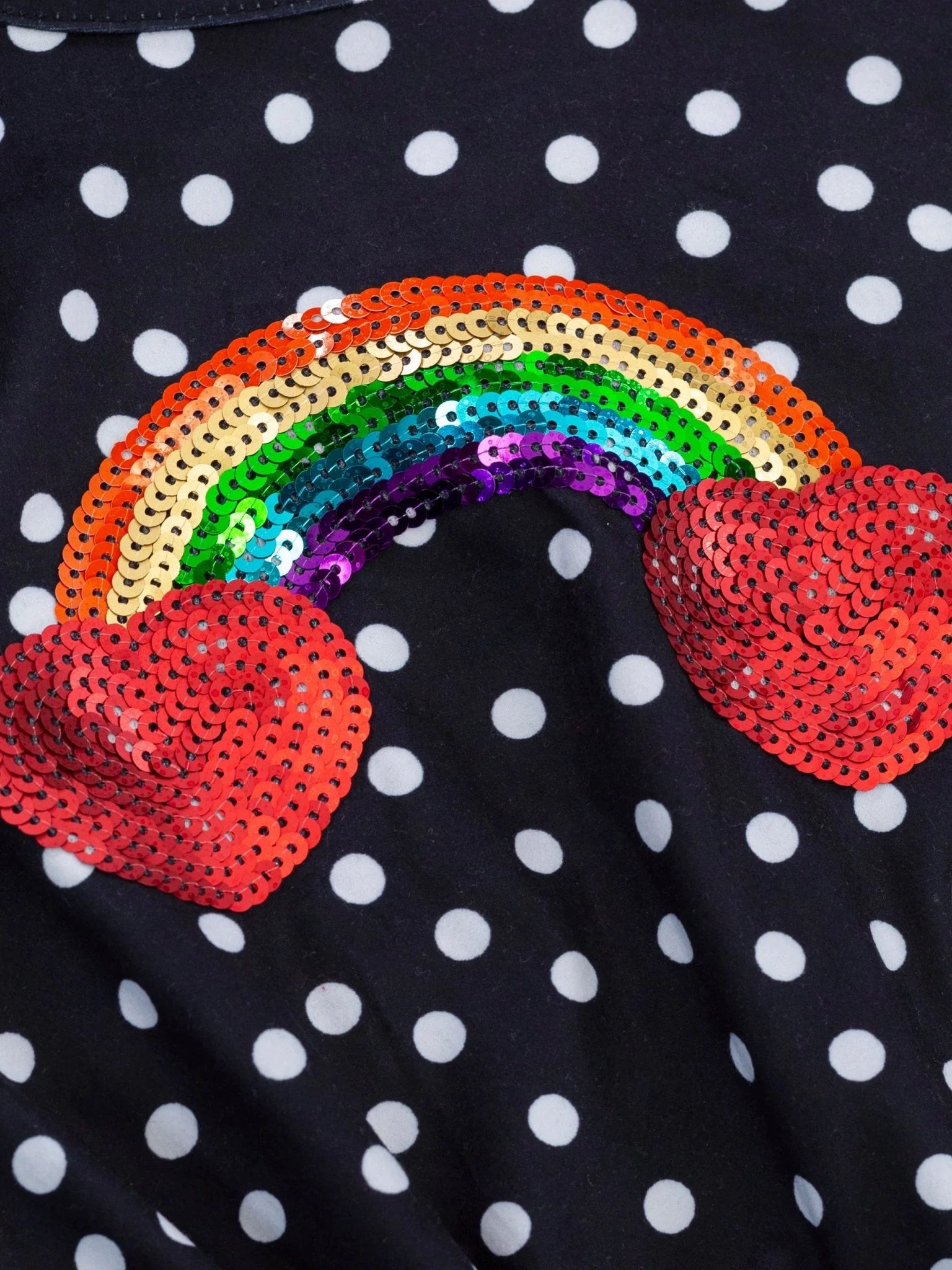 Rainbow Heart Tie Top & Denim Bell Bottoms Outfit - Image 3