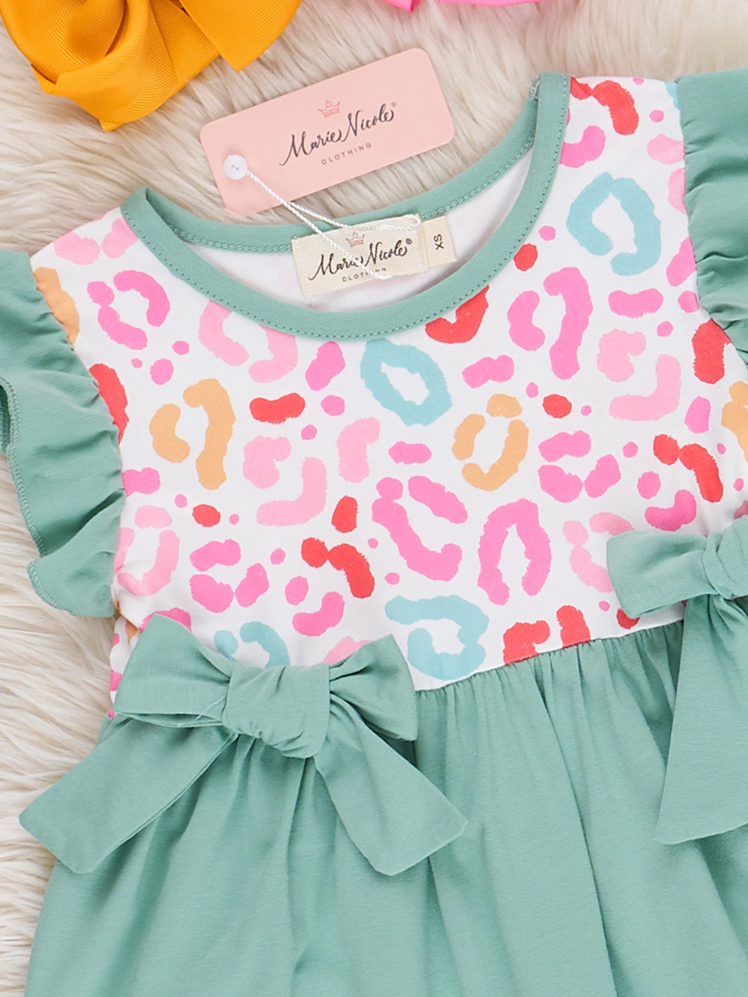 Rainbow Safari Leopard Ruffle Outfit - Image 3