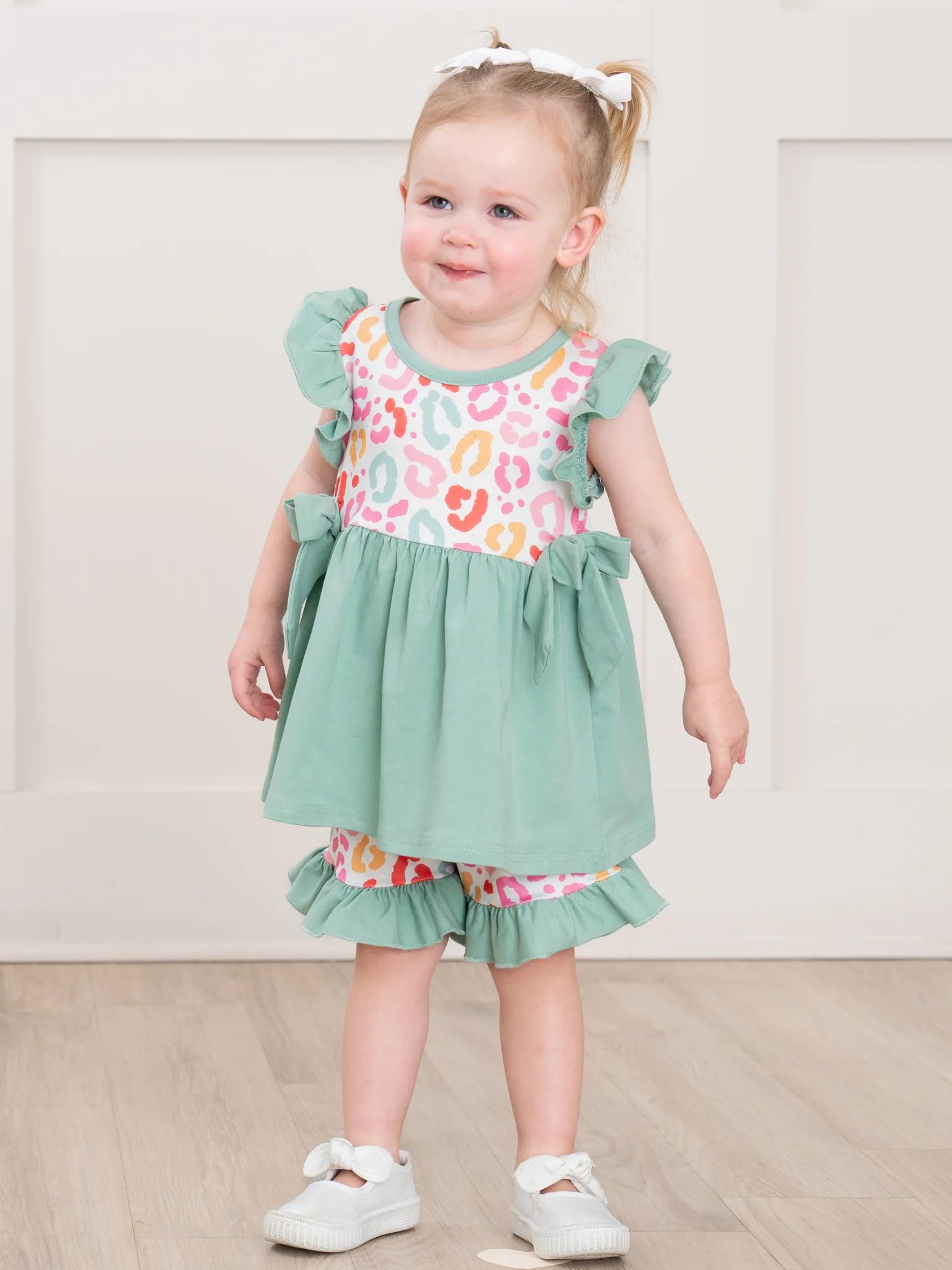 Rainbow Safari Leopard Ruffle Outfit - Image 5