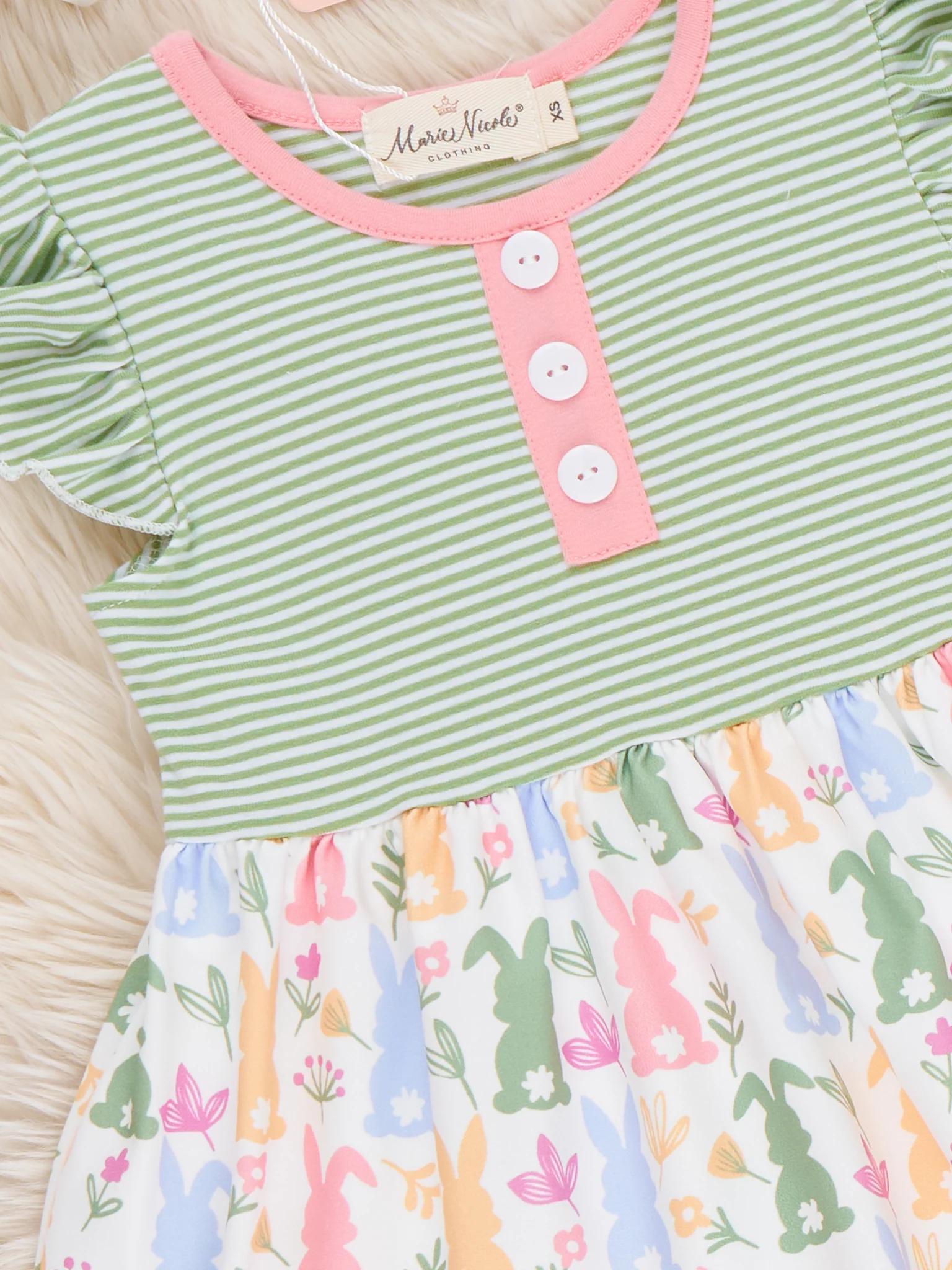 Rainbow Warren Ruffle Dress - Image 2