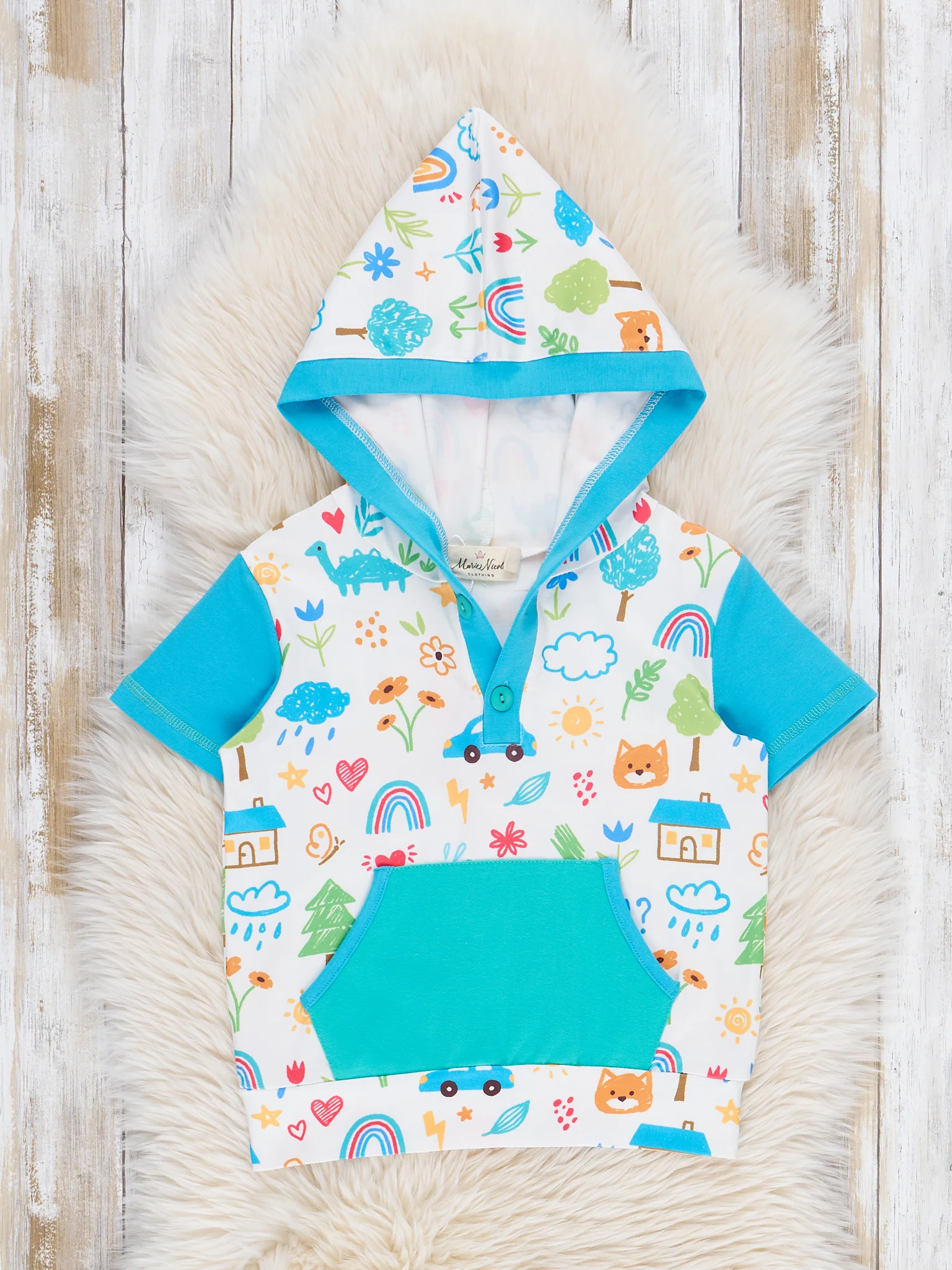 Rainy Day Doodles Hooded Shirt - Image 2
