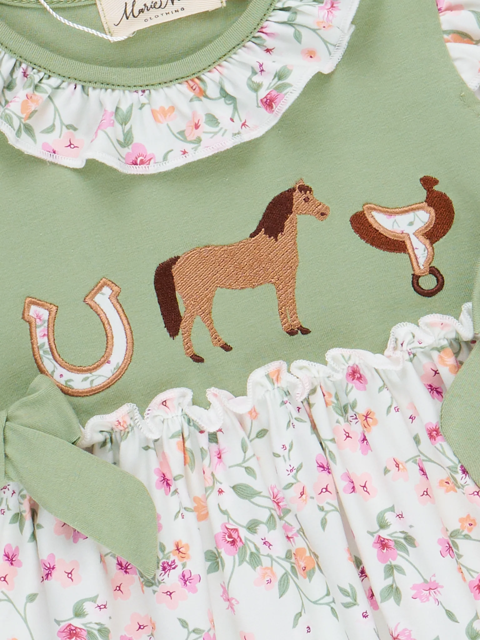 Ranch Friends Floral Ruffle Dress - Image 3