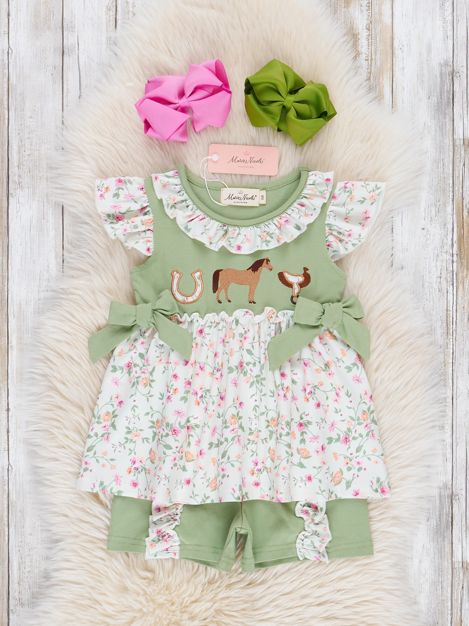 Ranch Friends Floral Ruffle Outfit