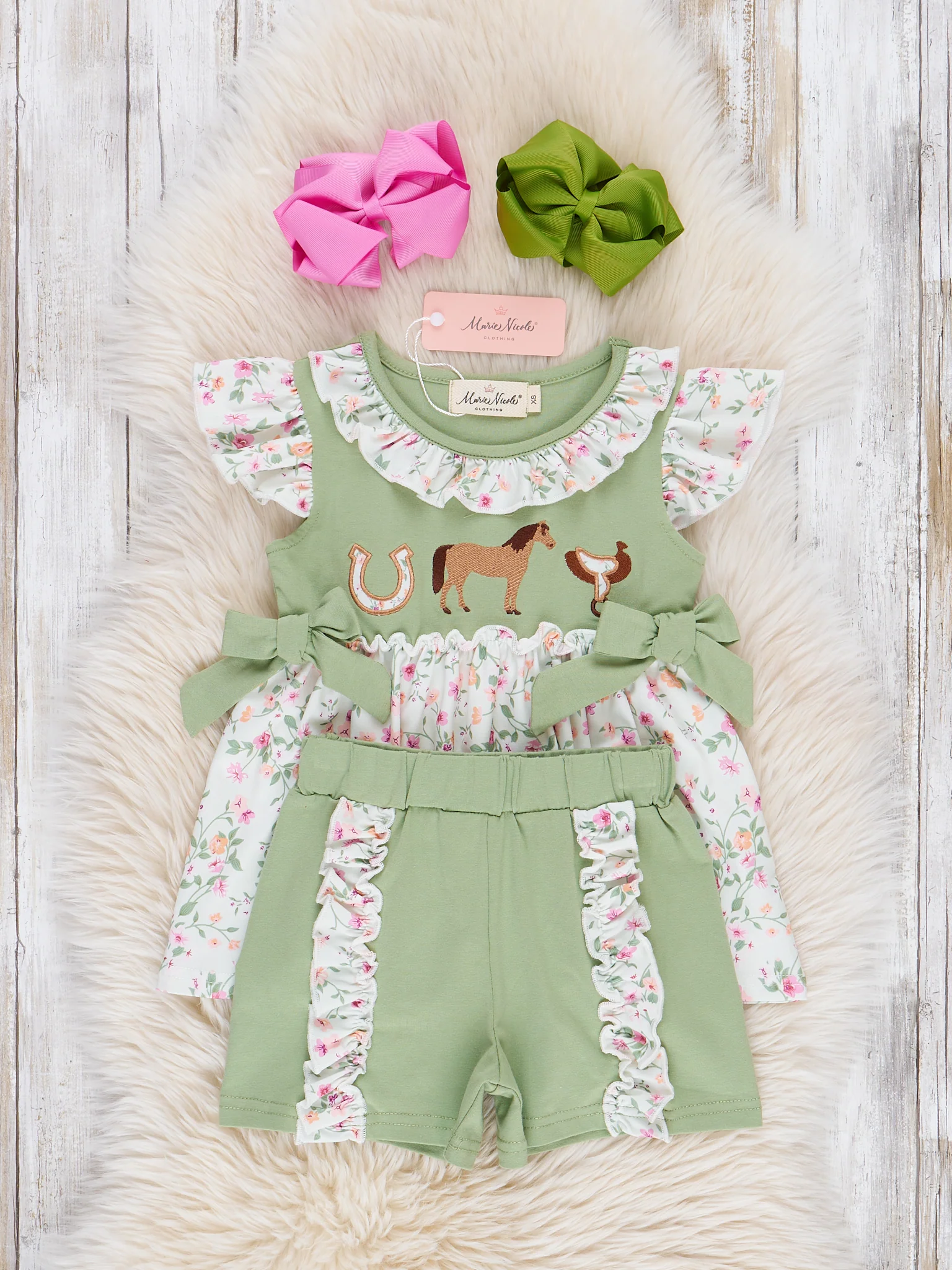 Ranch Friends Floral Ruffle Outfit - Image 2