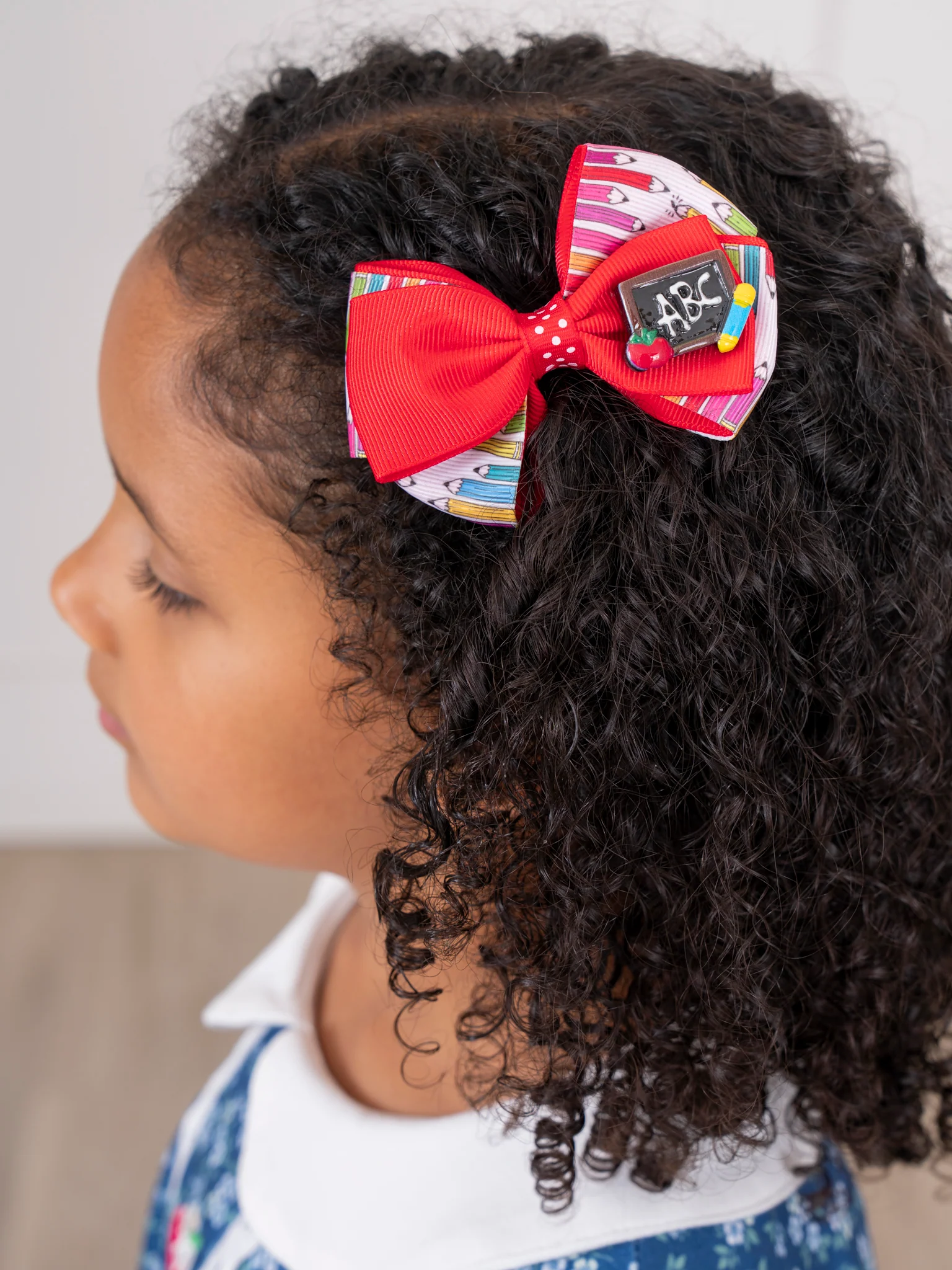 Red ABC Chalkboard Bow