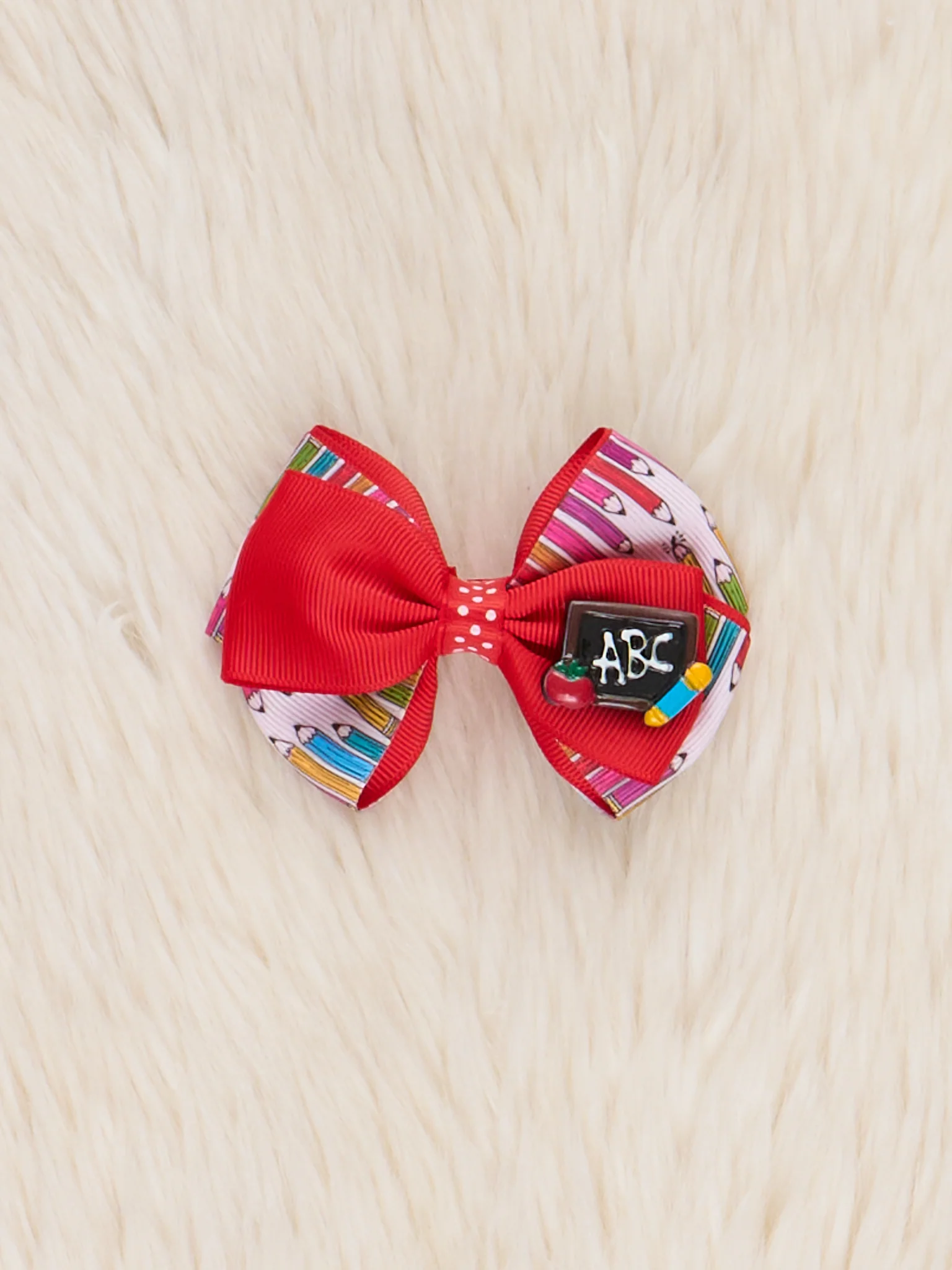 Red ABC Chalkboard Bow - Image 2
