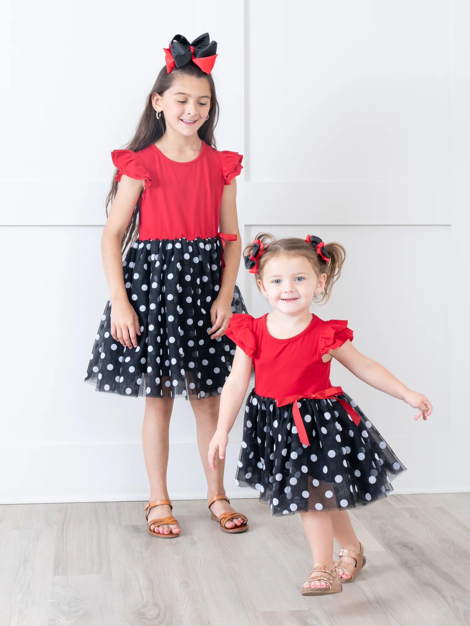 Red & Black Polka Dot Tulle Dress - Image 2