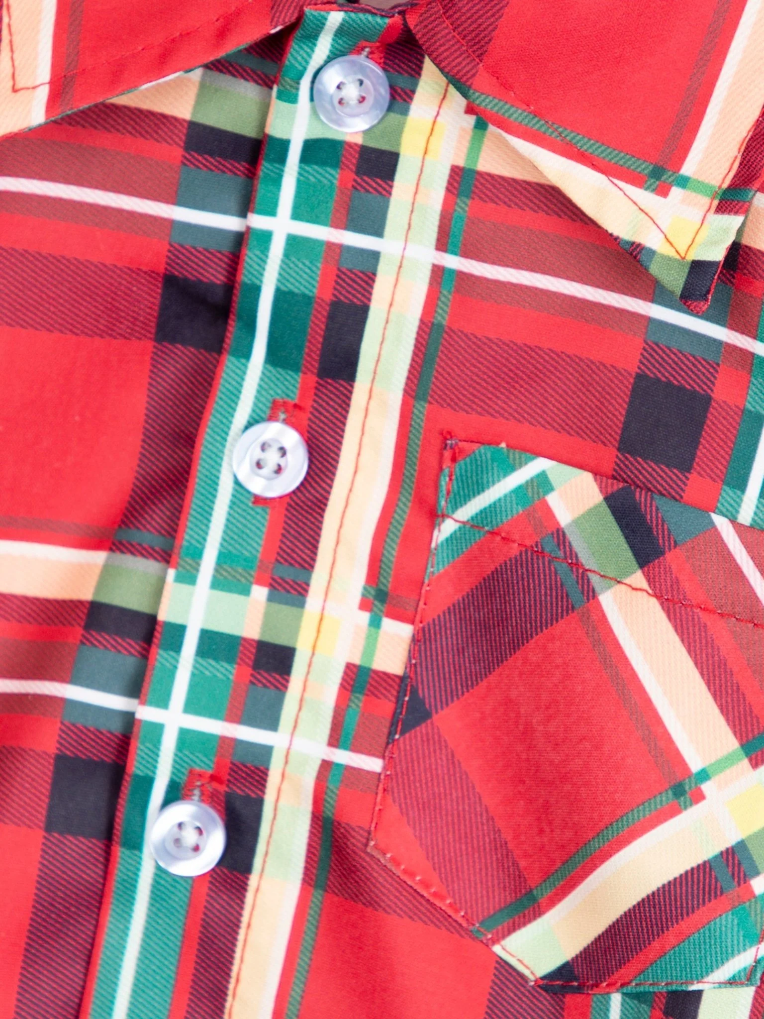 Red & Yellow Plaid Button-Up Shirt - Image 2