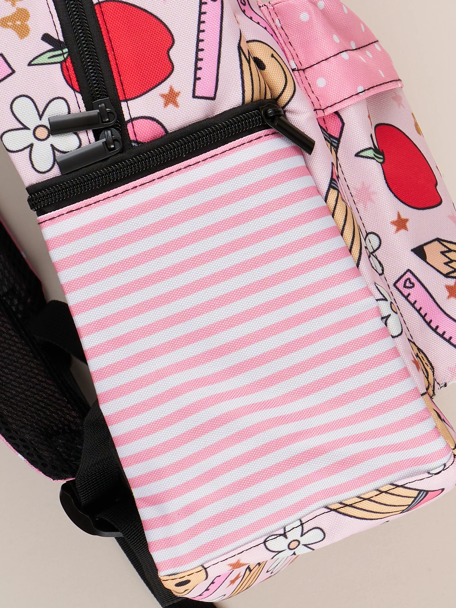 Red Apples & Pencils Backpack - Image 3