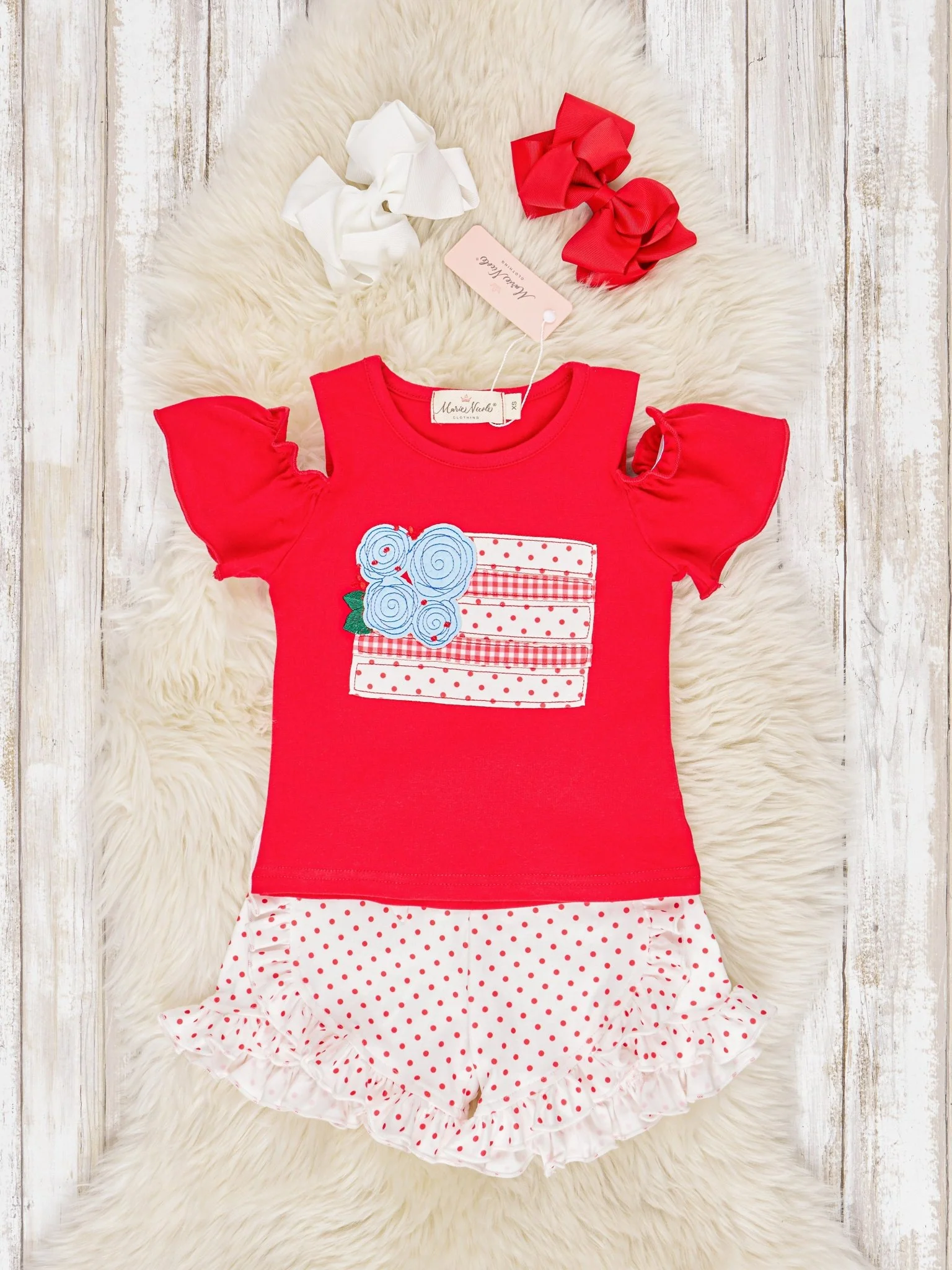 Red Cake Ruffle Outfit
