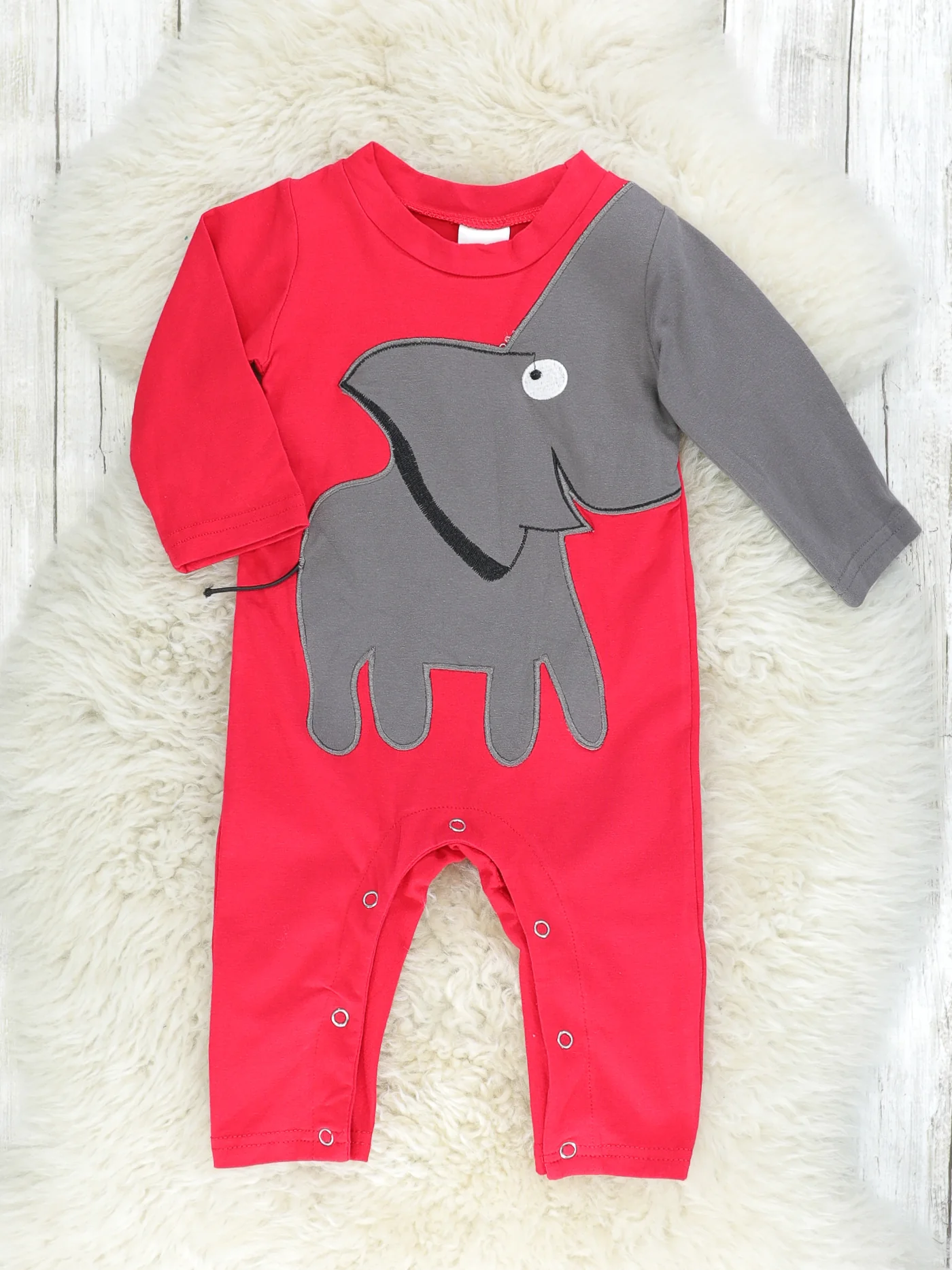 Red Elephant Romper