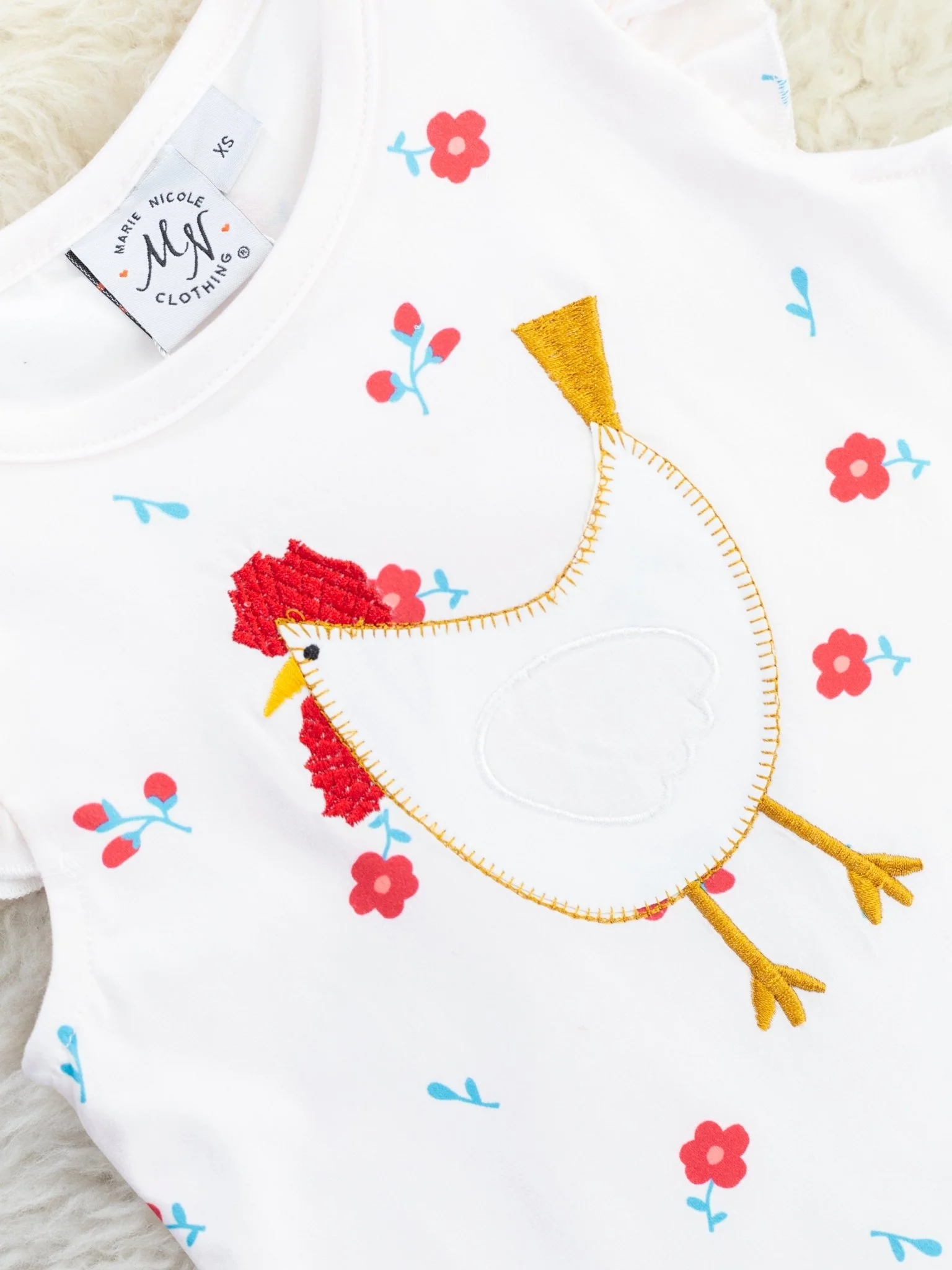 Red Floral Chicken Lace Outfit - Image 4