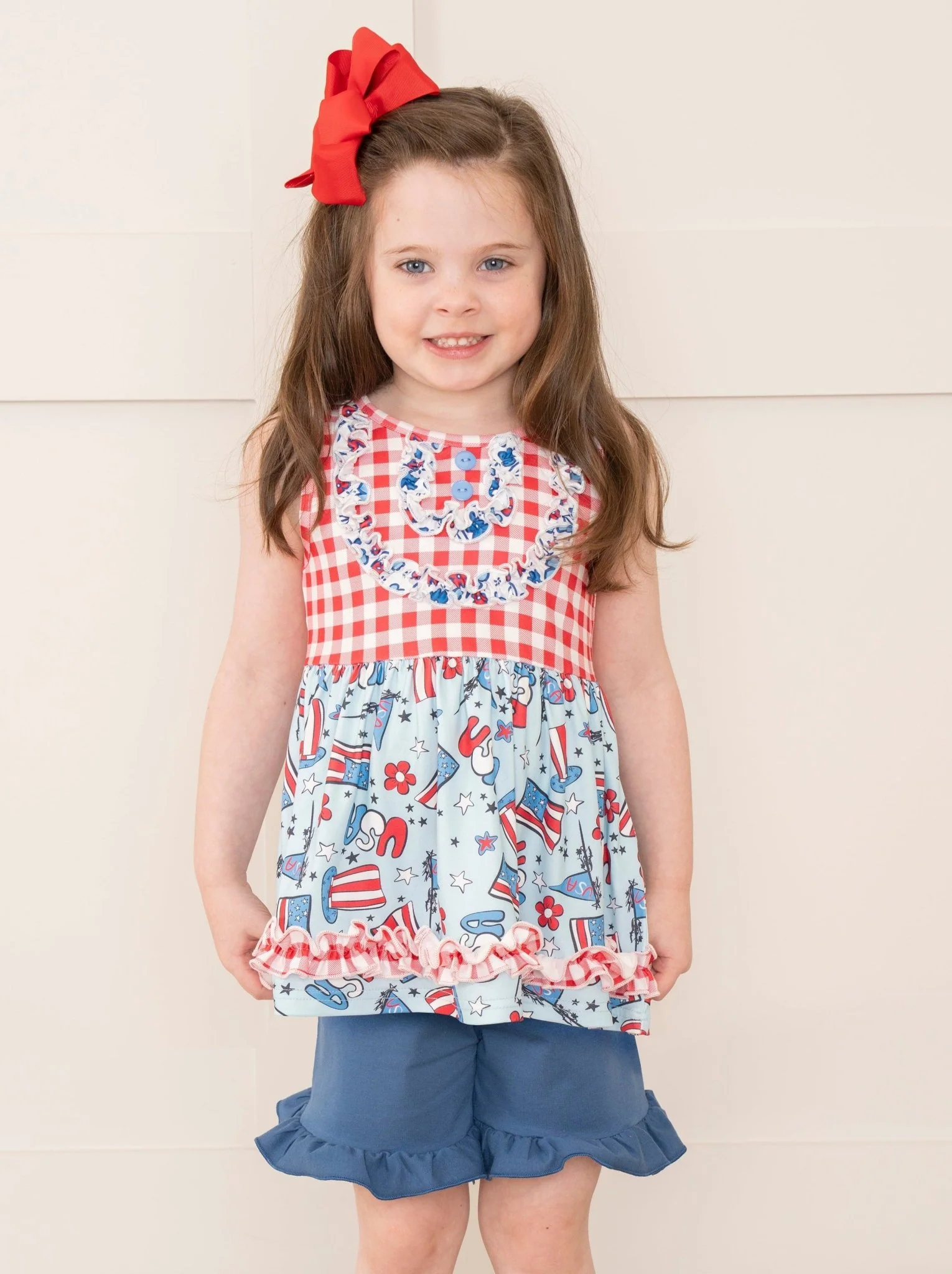 Red Gingham Patriotic Treats Outfit