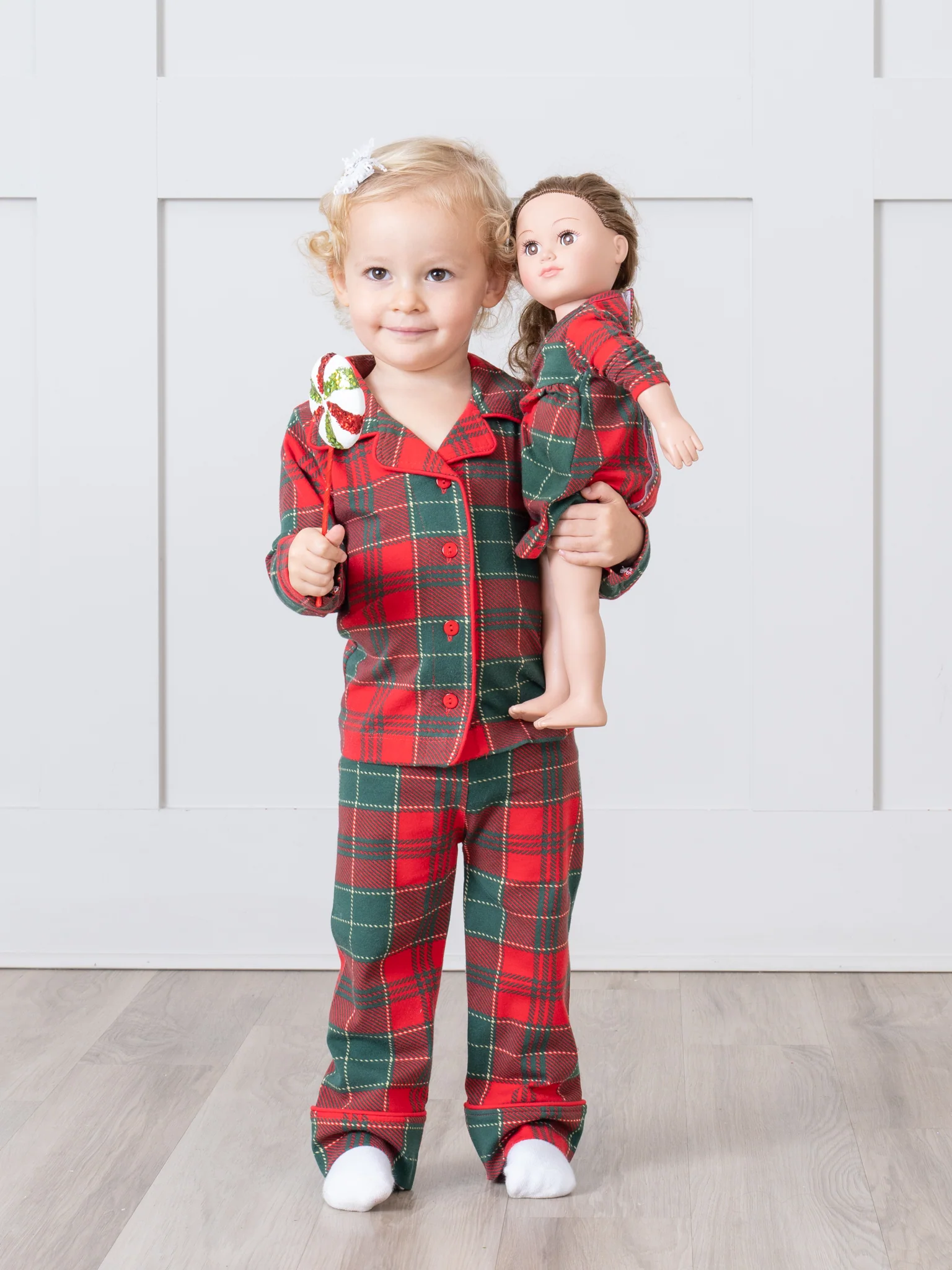 Red & Green Plaid Baby Doll Night Gown - Image 2