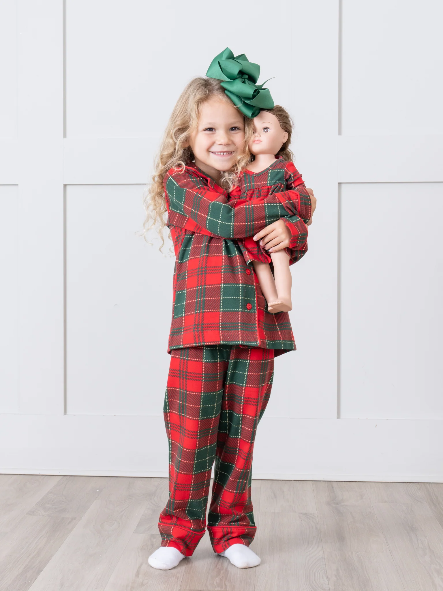 Red & Green Plaid Baby Doll Night Gown - Image 3